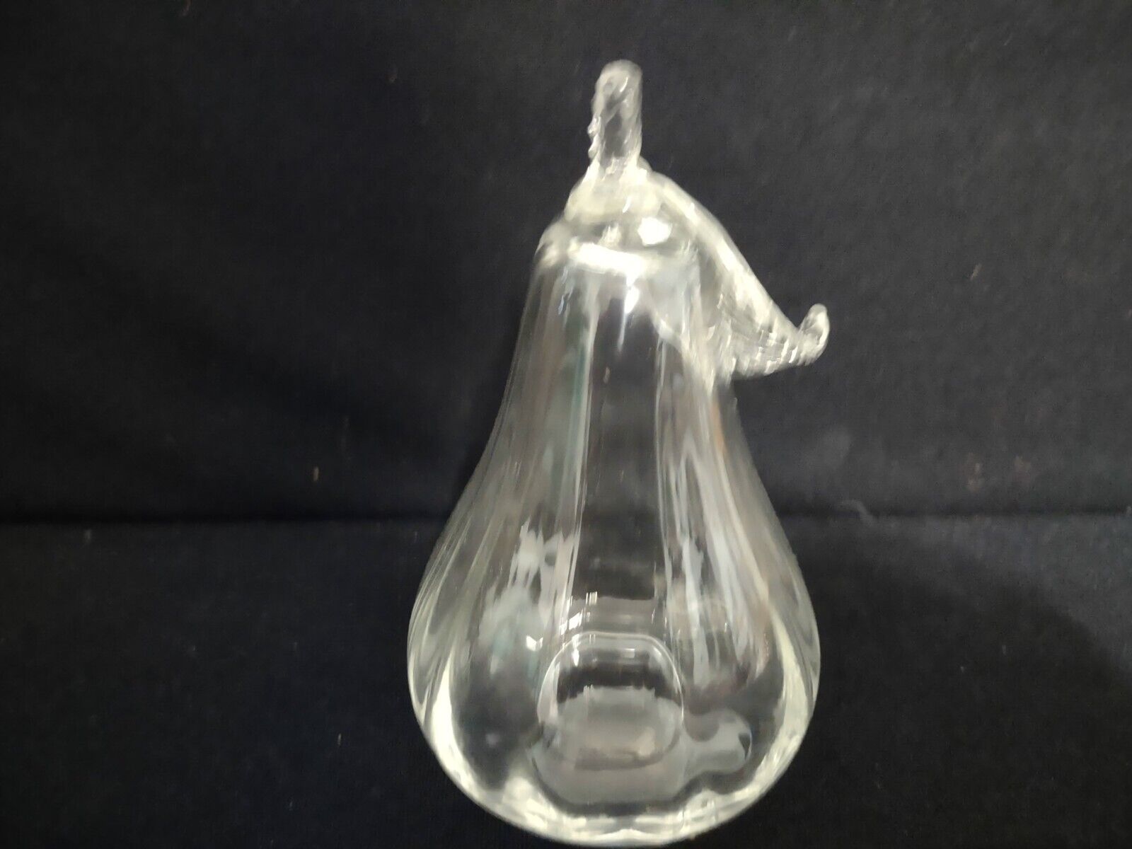 Clear Glass Art Pear Decoration