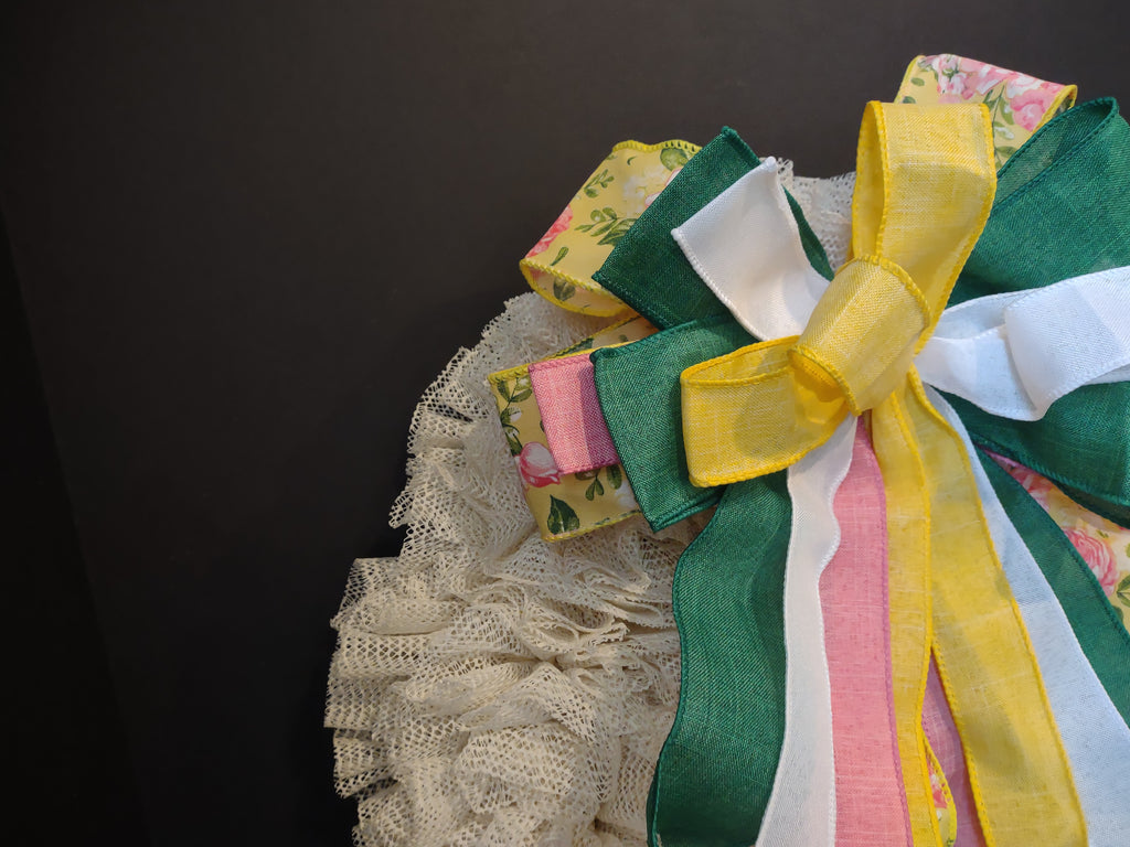 Front Door Wreath Mesh Decor Easter Spring (lot 1364)