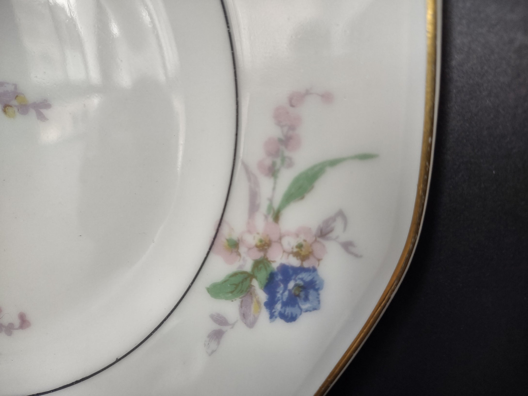 Vintage French Chic Haviland Limoges White Jewel Dessert Plate Floral (lot 804)