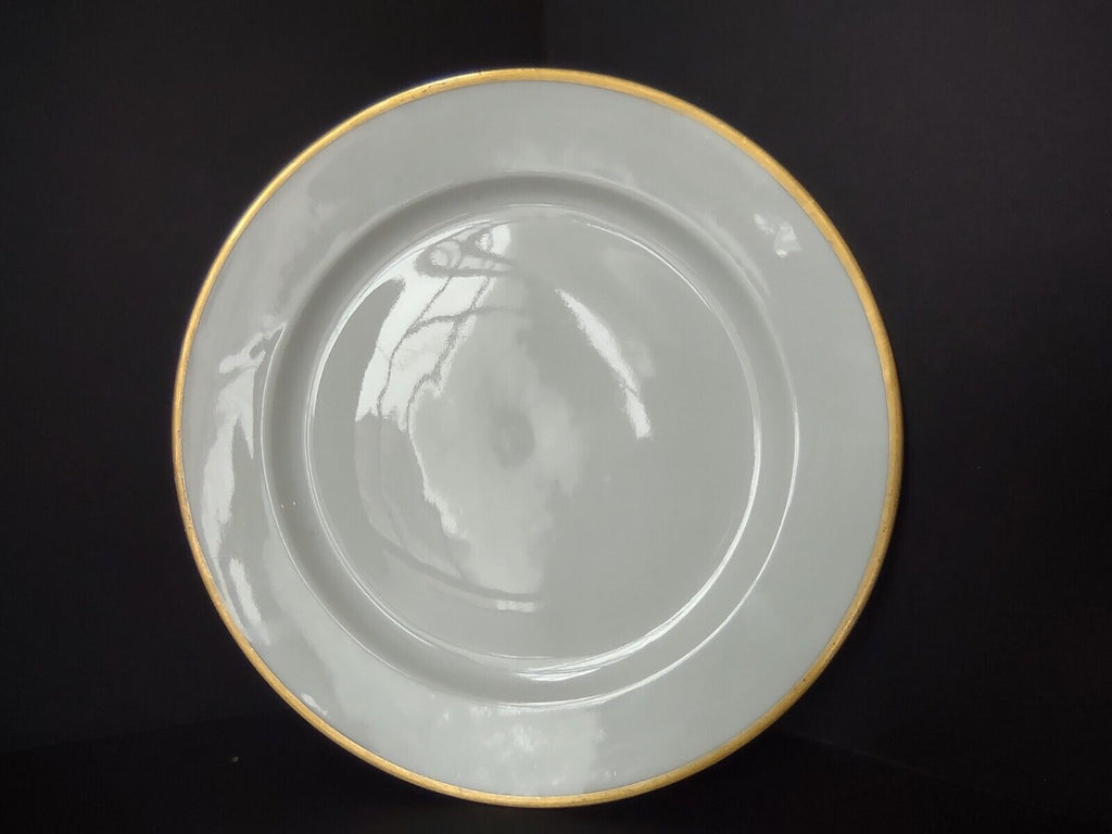 M. Redon PL Limoges France Gold Band Trim Salad Luncheon White Plate (lot 665)