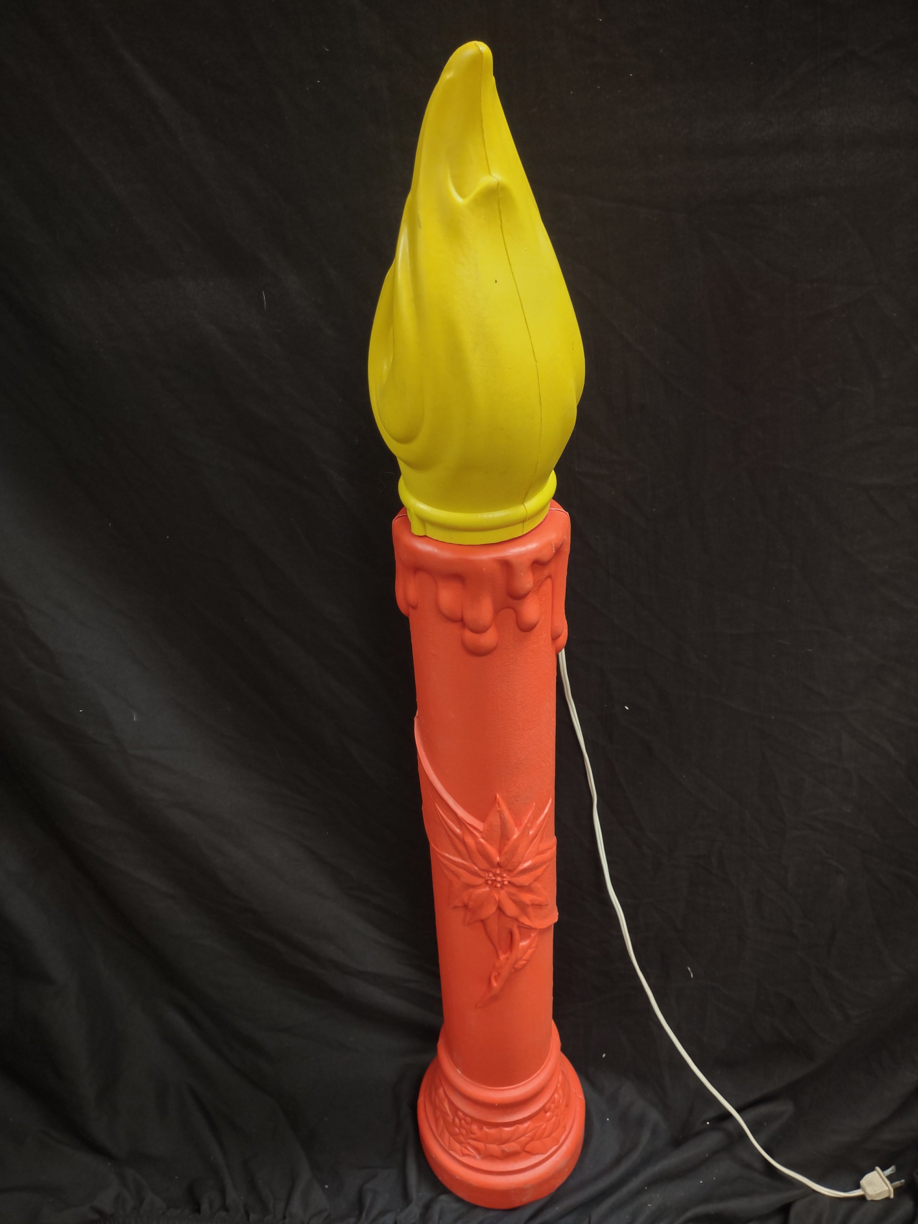 Vintage Christmas Blow Mold Candle Light Up 40" (lot 2325)