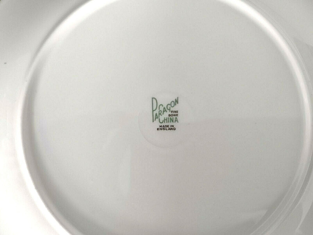 Paragon Fine Bone China Serving Cake Plate Platter Rose Design White Gold (lot 013)