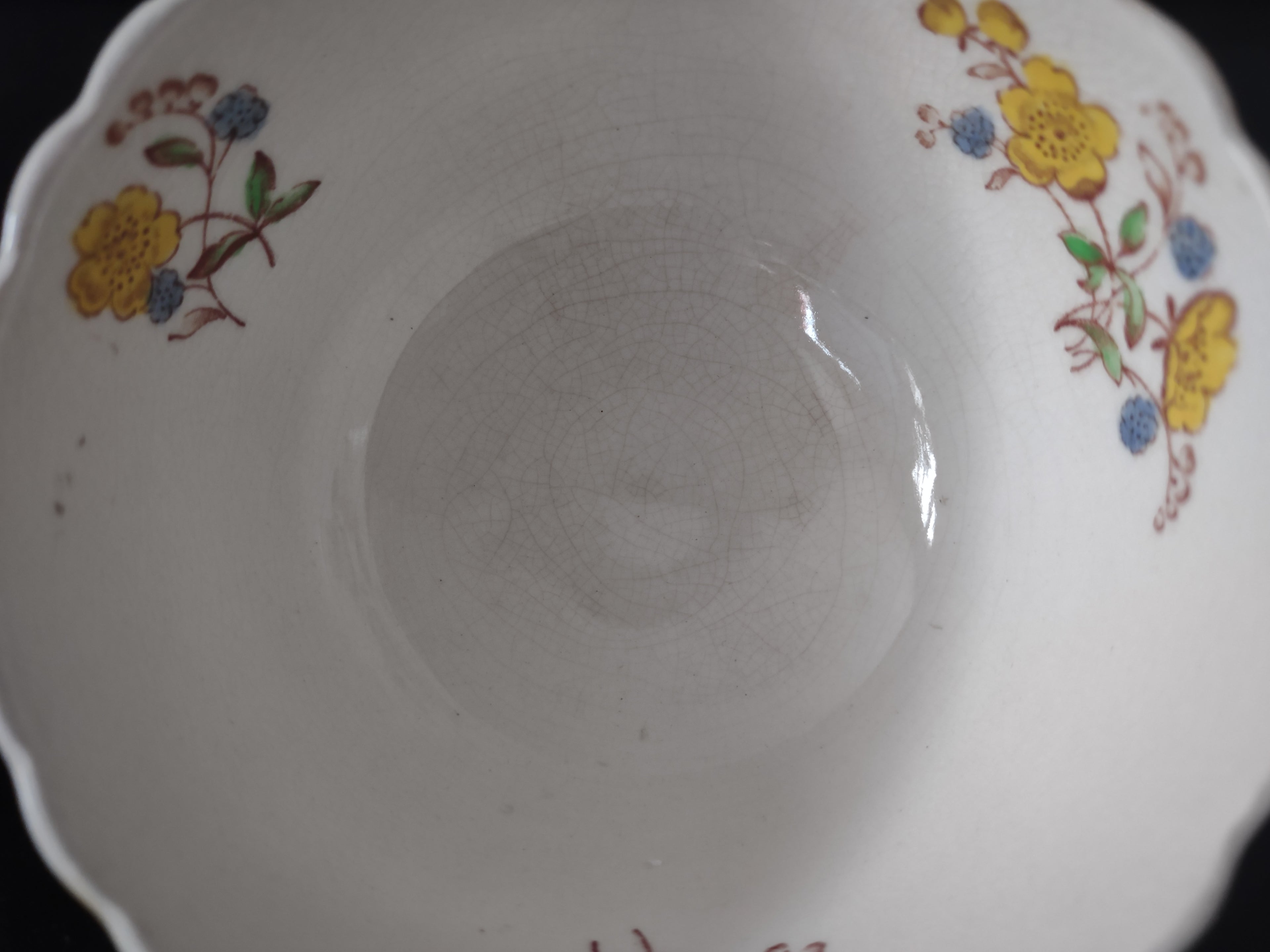 Vintage Spode Buttercup Teacup Saucer x 4 English Countryside Ironstone lot 5746