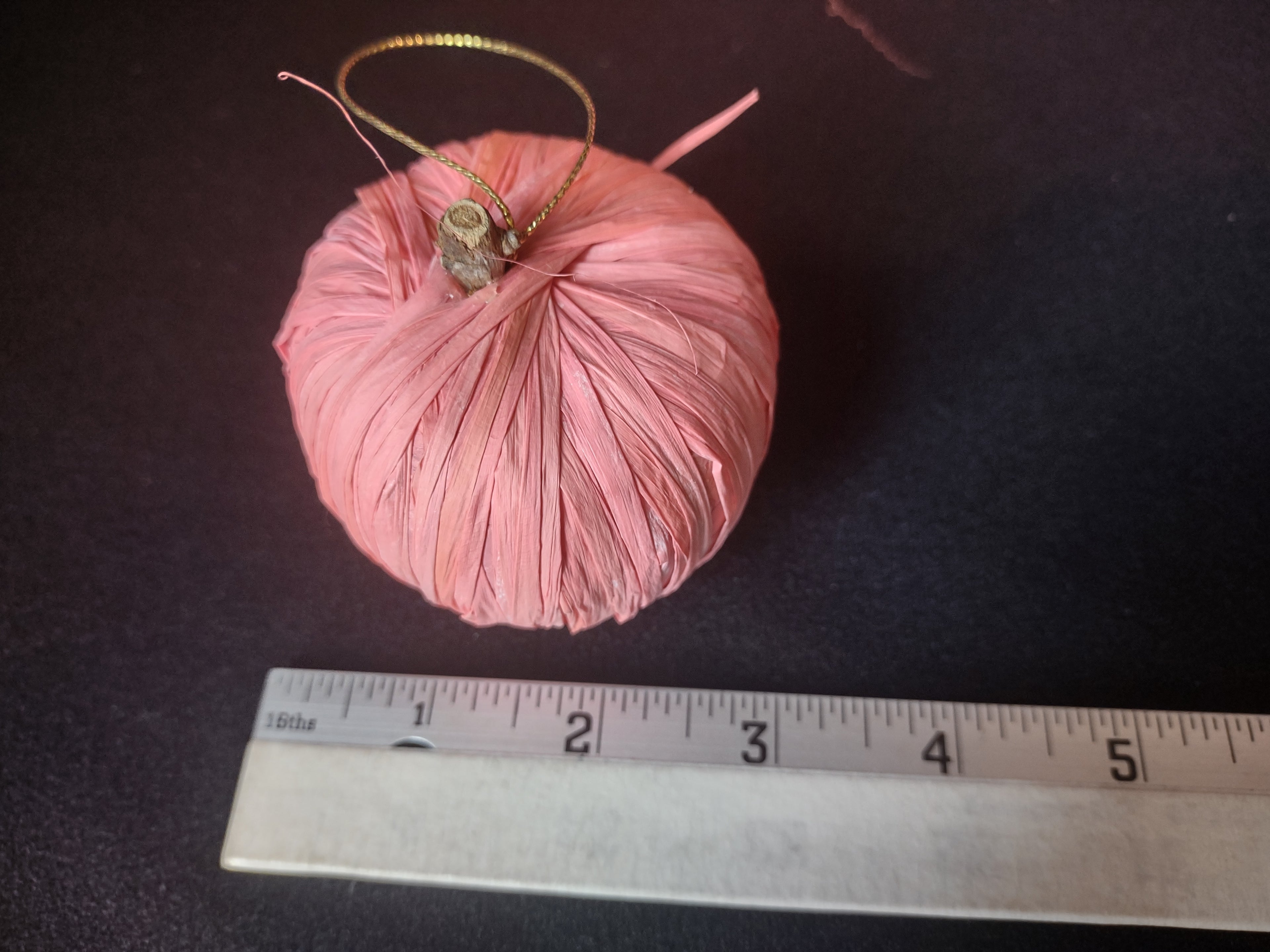 Lot of 17 Pink Twine Apple Christmas Ornament (lot 1687)