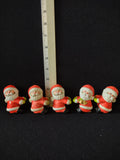 Christmas Santa Claus Candle Crawlers 3 Right 2 Left Set Of 5 (Lot 4333)
