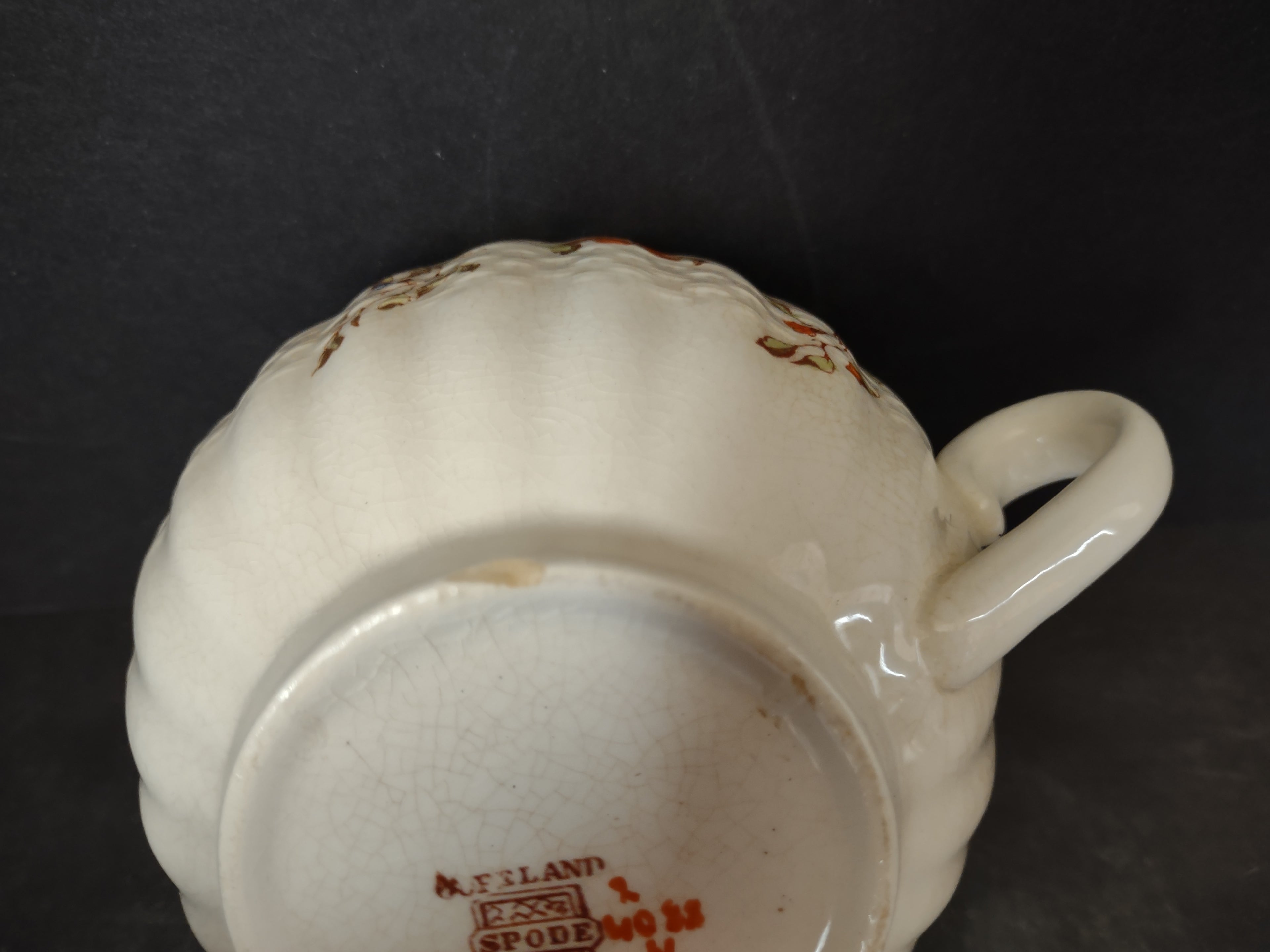 Vintage Copeland Spode Teacup Wicker Dale CRAZING English Countryside (Lot 5770)