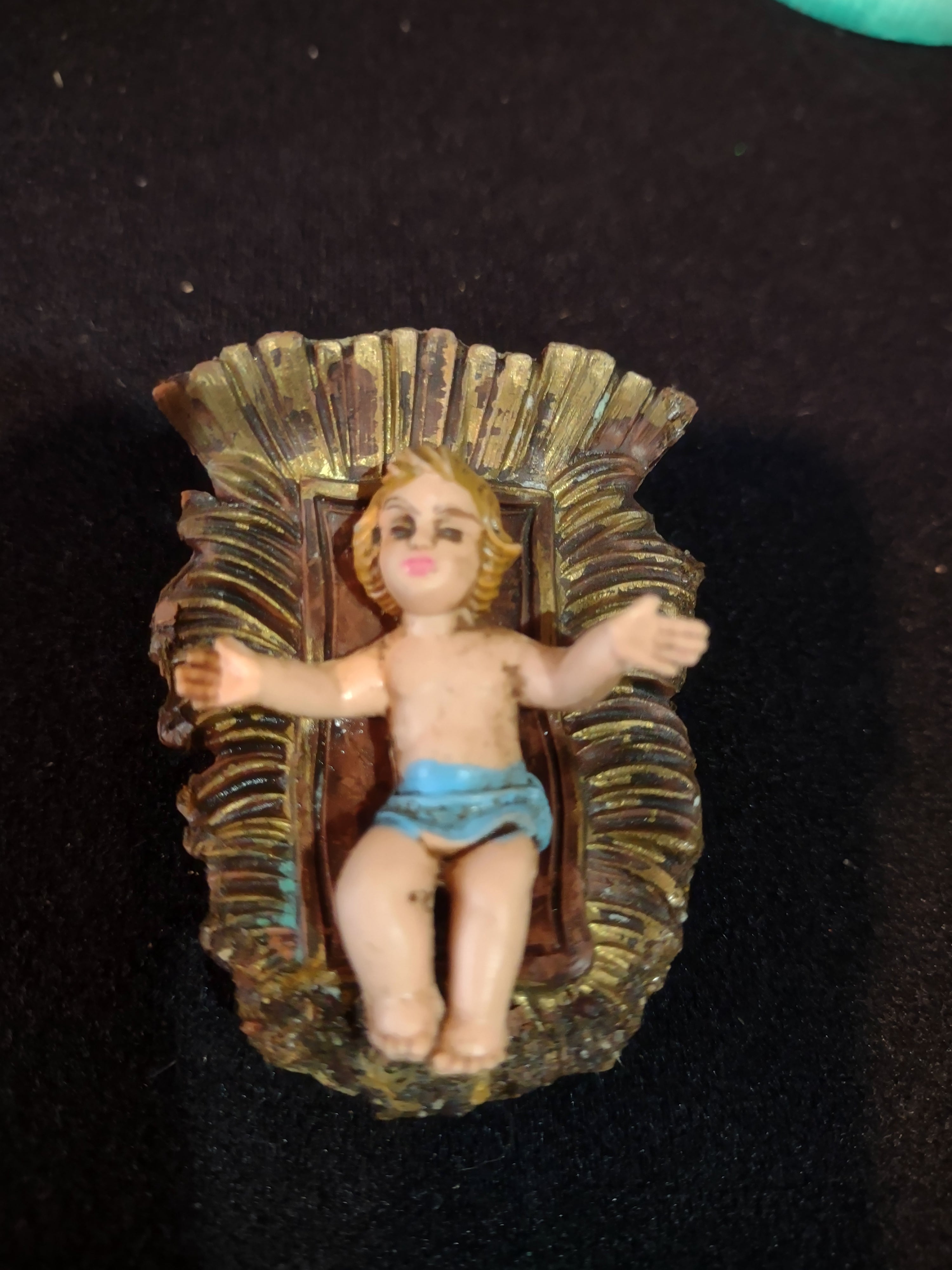 Vintage Plastic Nativity Mary Joseph Jesus 3 Wise Men Shepard Donkey (Lot 4215)