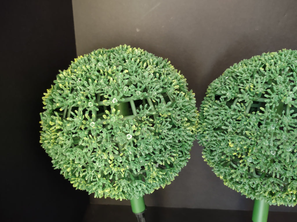 Set of 2 Artificial Green Shrub on Stake 8" (lot 1626)