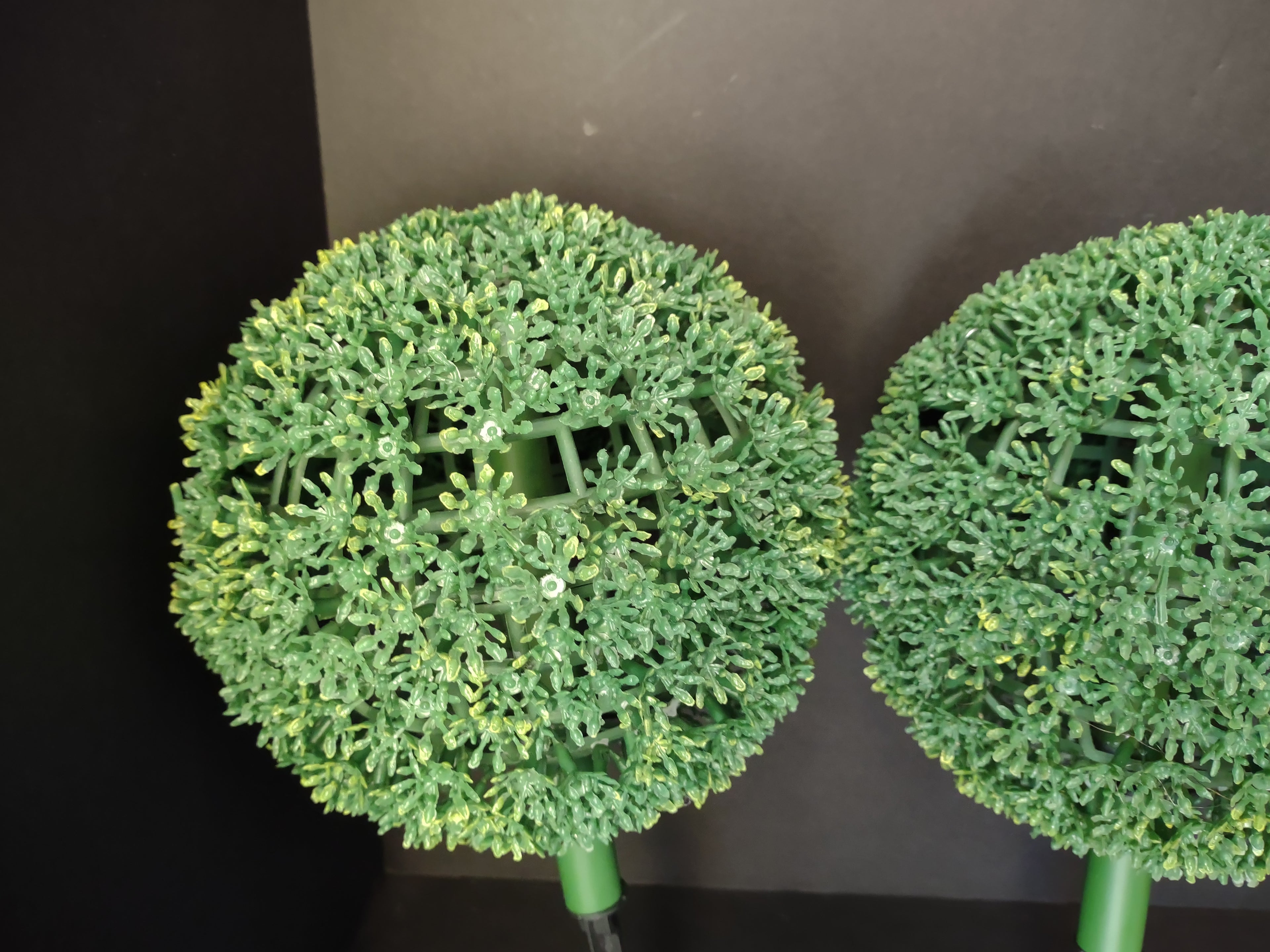 Set of 2 Artificial Green Shrub on Stake 8" (lot 1626)