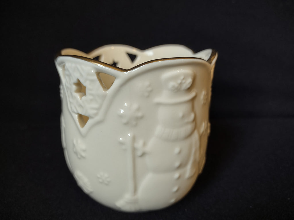 Lenox Merry Lights Snowman Votive Tea Candle Holder (lot 1631)