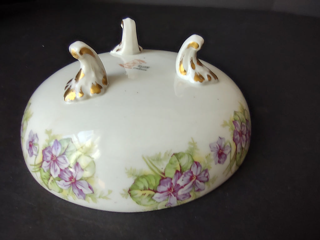 Elite Works Limoges French Shabby Cottage Chic Footed Bowl (lot 1128)