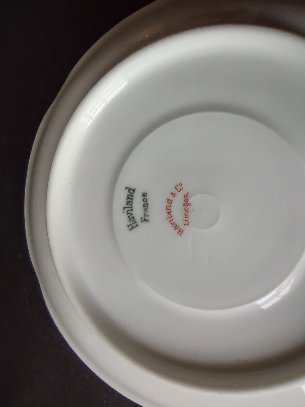 Haviland Limoges Silver Anniversary Gold Trim Saucer Plate 5-3/8" (lot 661)
