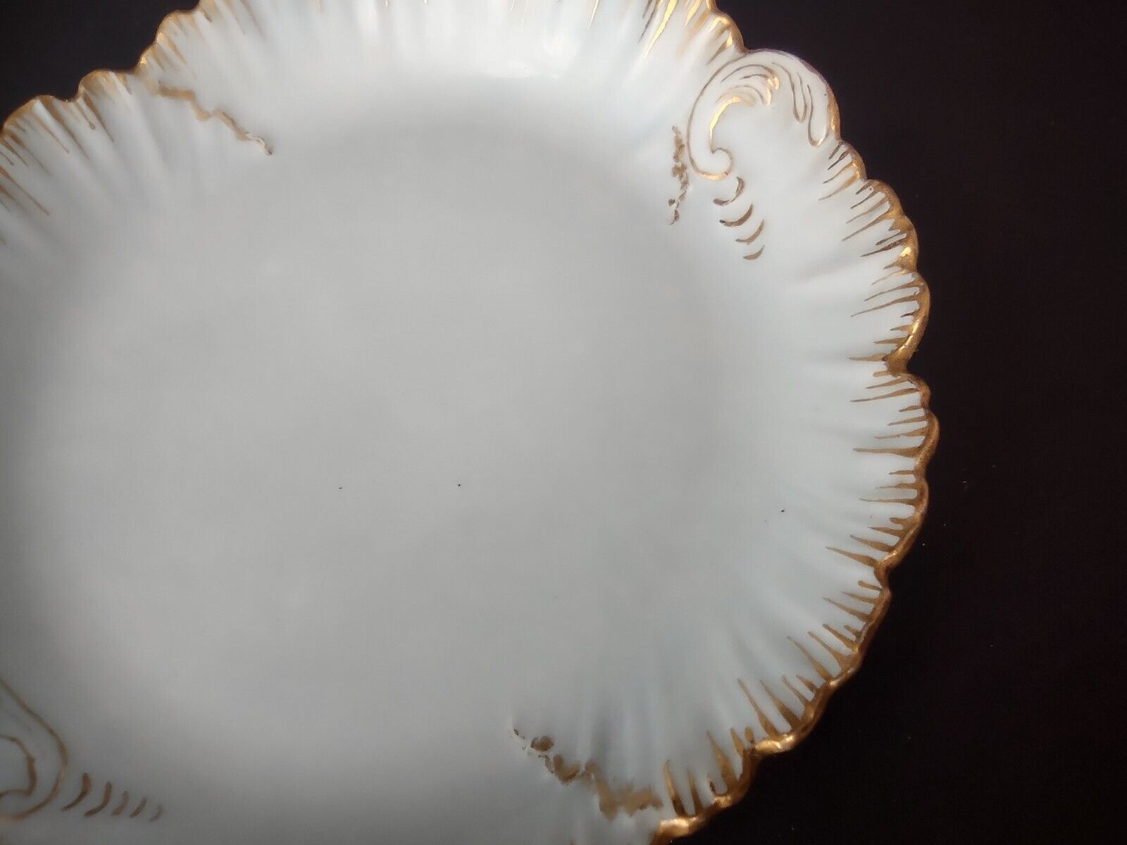 Vintage M. Redon Limoges Raised Edge Gold 3 x Bowls Pink Blue Cream (lot 695)