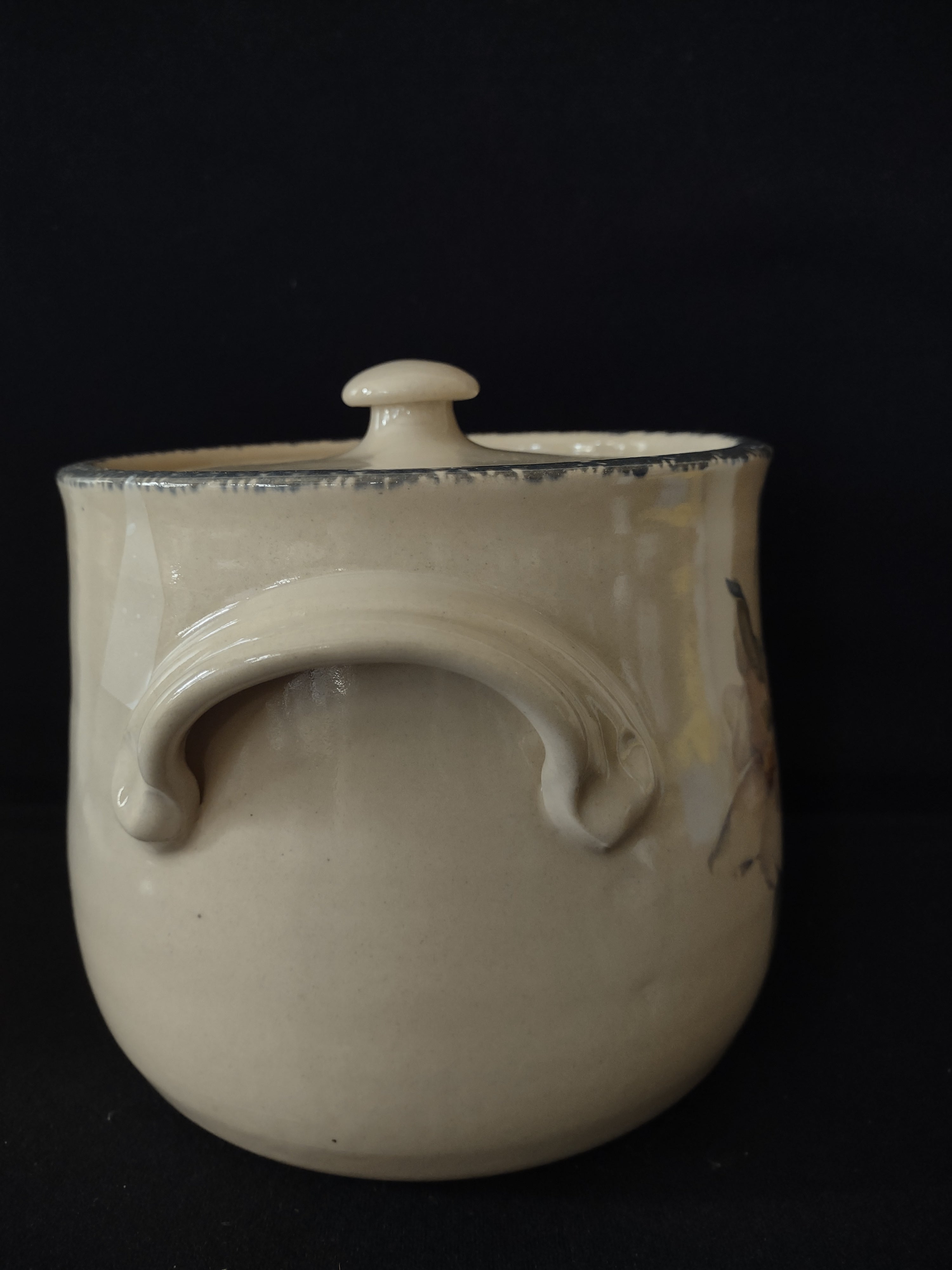Vintage Home Garden Party Magnolia Collection Stoneware Canister Lid (Lot 3745)