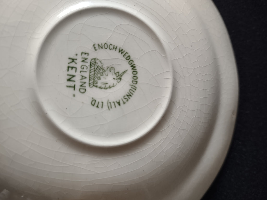 Vintage Enoch Wedgwood Tunstall Saucer Kent Green White (Lot 5662)