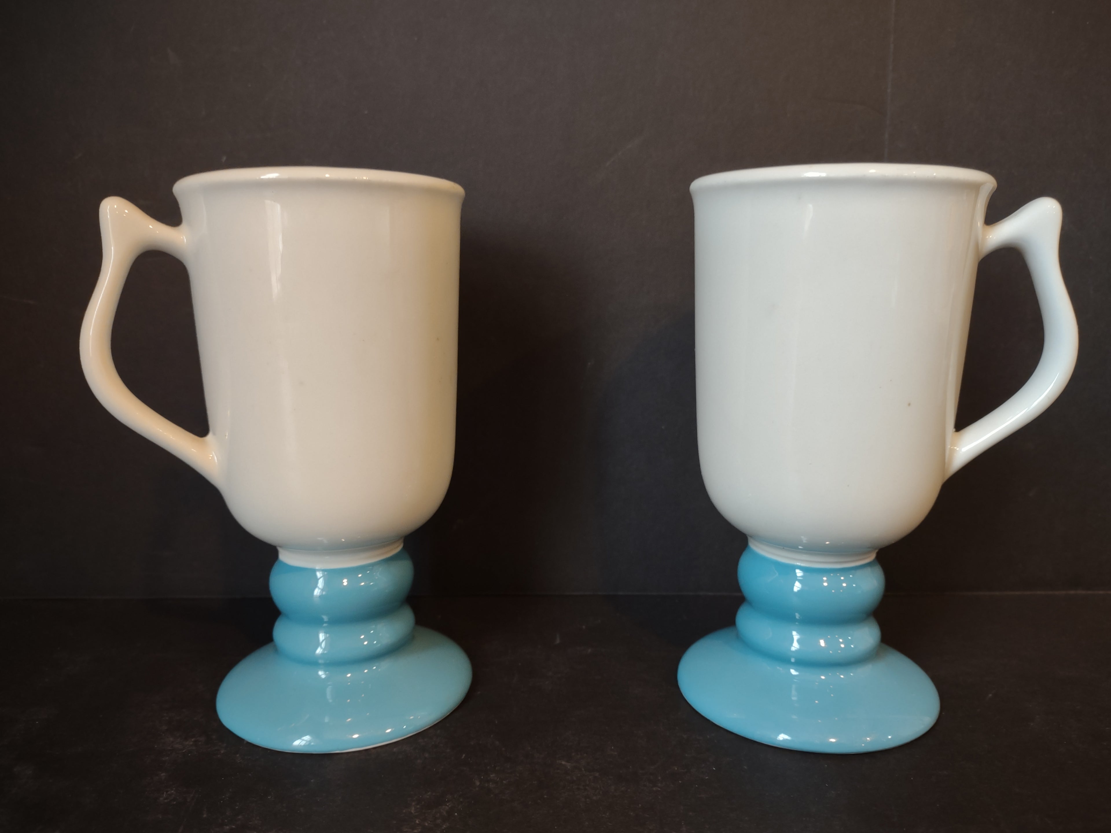 Vintage Irish Coffee Mug x 2 USA Hall Turquoise (lot 5422)