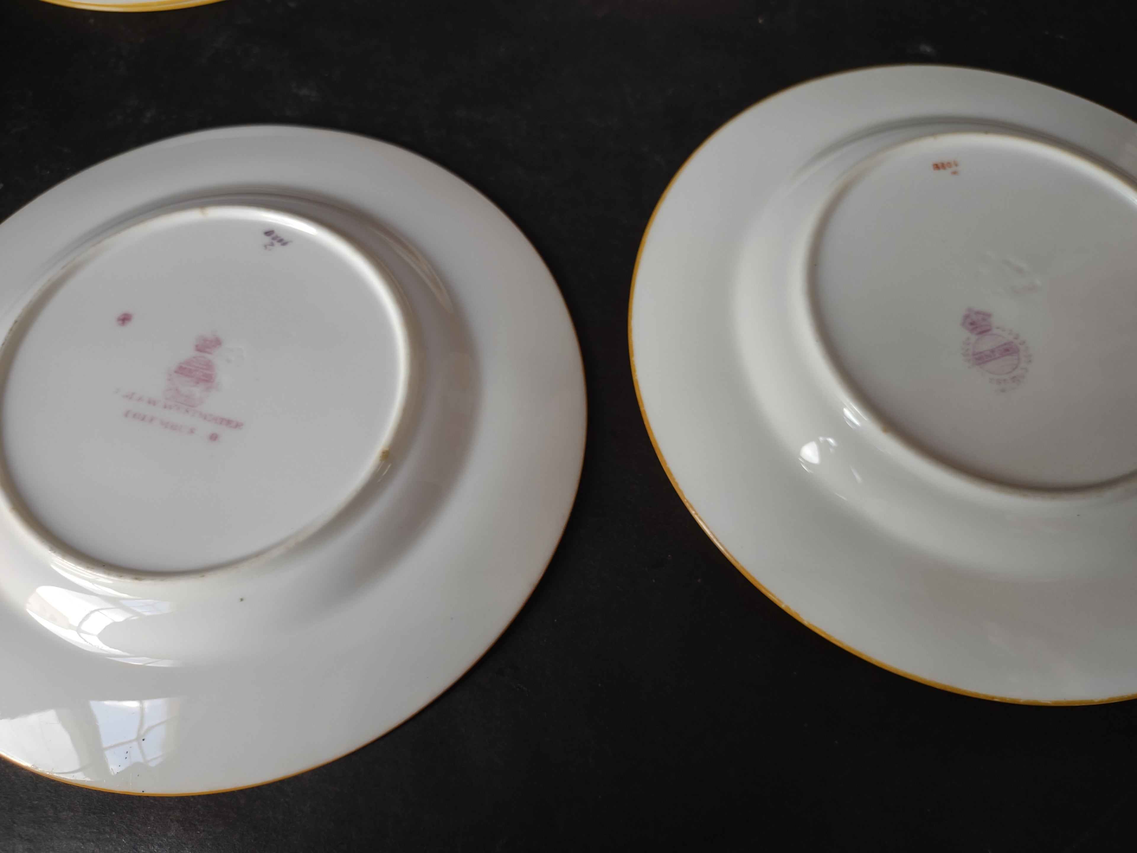 Vintage Minton Rose Yellow Trim Brad Butter Plate x 6 Bone China (lot 5484)