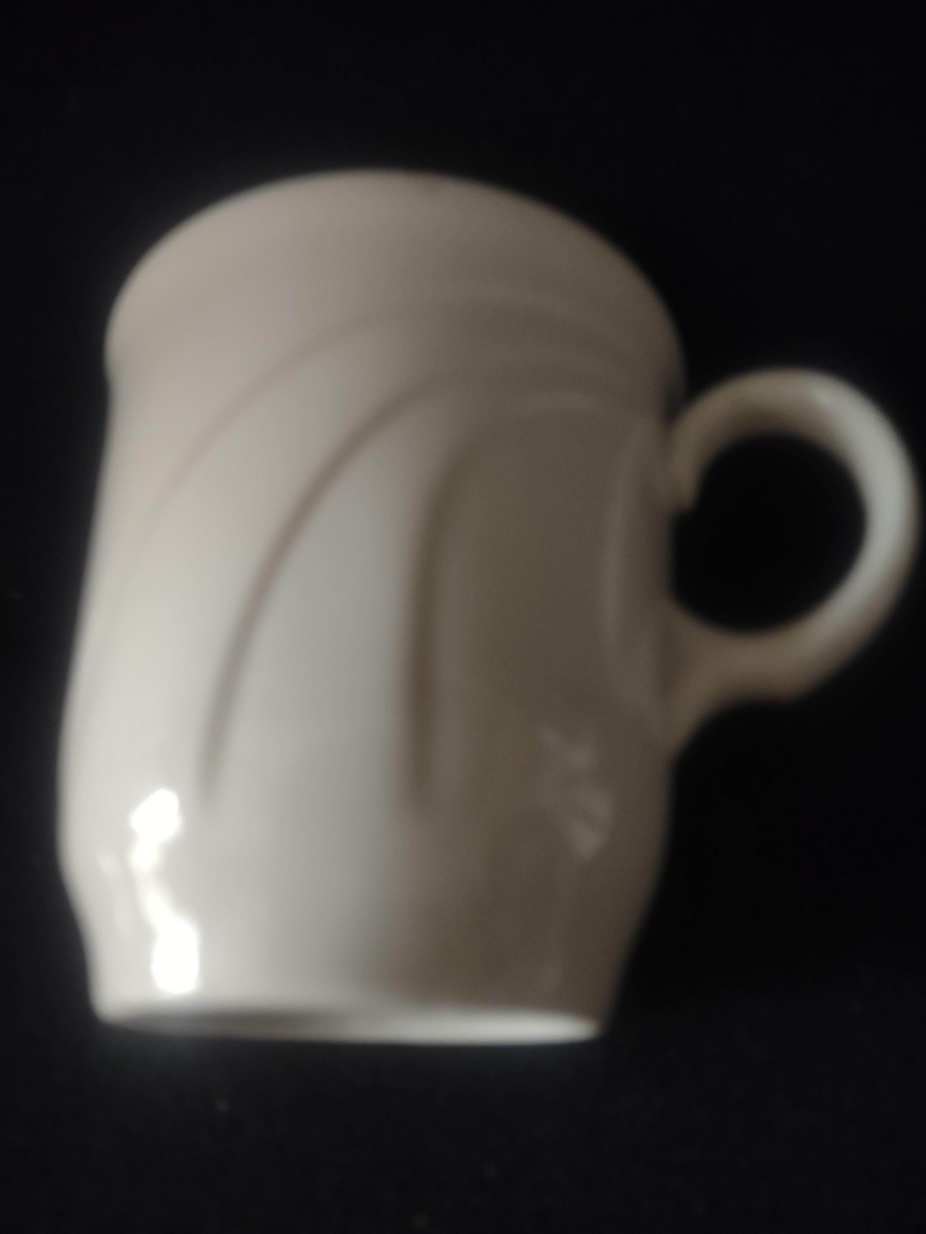 Vintage Syracuse Cascade Restaurant Ware Tea Cup Swirl Sculpted x 3 (Lot 5302)