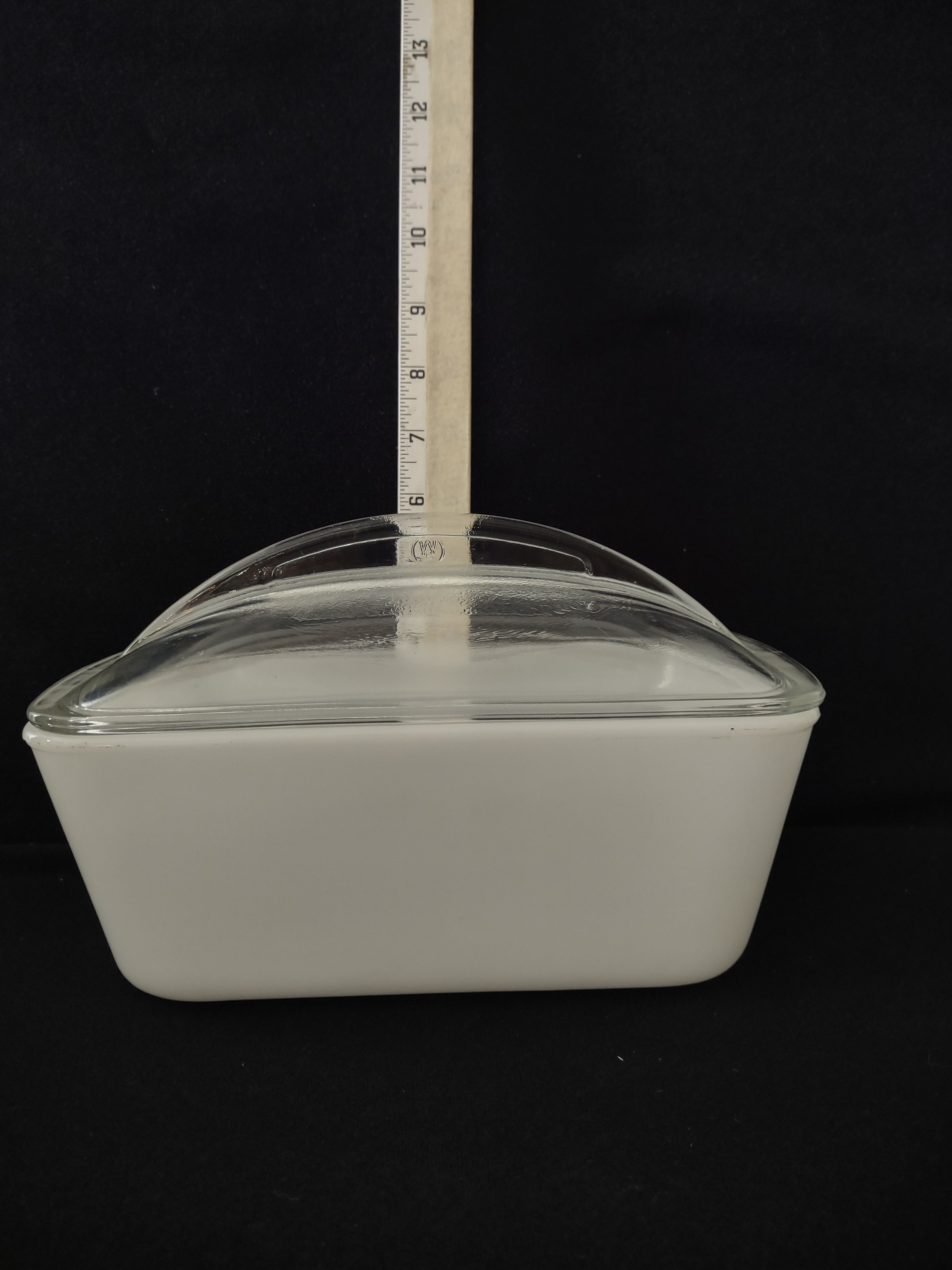 Vintage Westinghouse Milk Glass Loaf & Casserole Dish One Lid ONLY (Lot 3095)