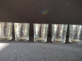 Vintage MCM Waves Drinking Tumbler x 5 Clear Glass (lot 5172)