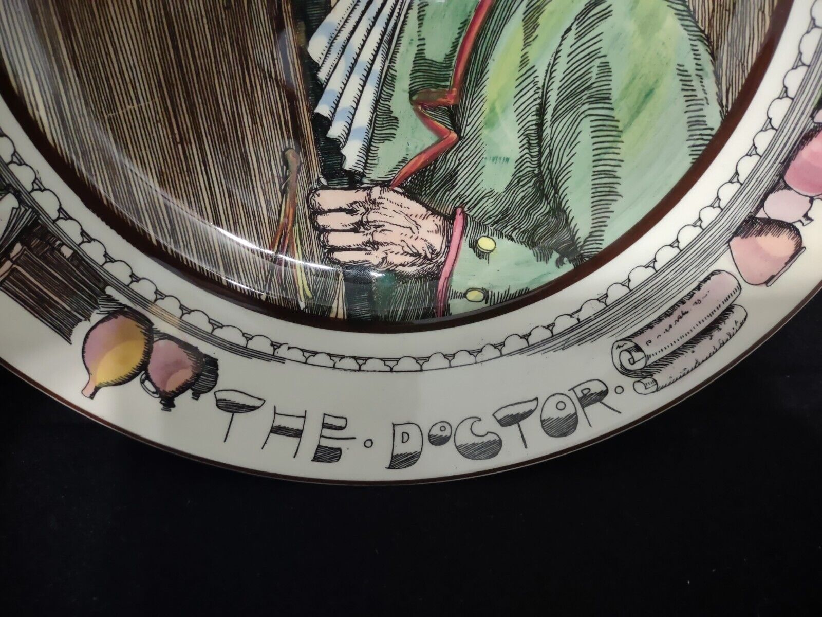077 Vintage Collectible Royal Doulton The Doctor Plate 10-1/2"