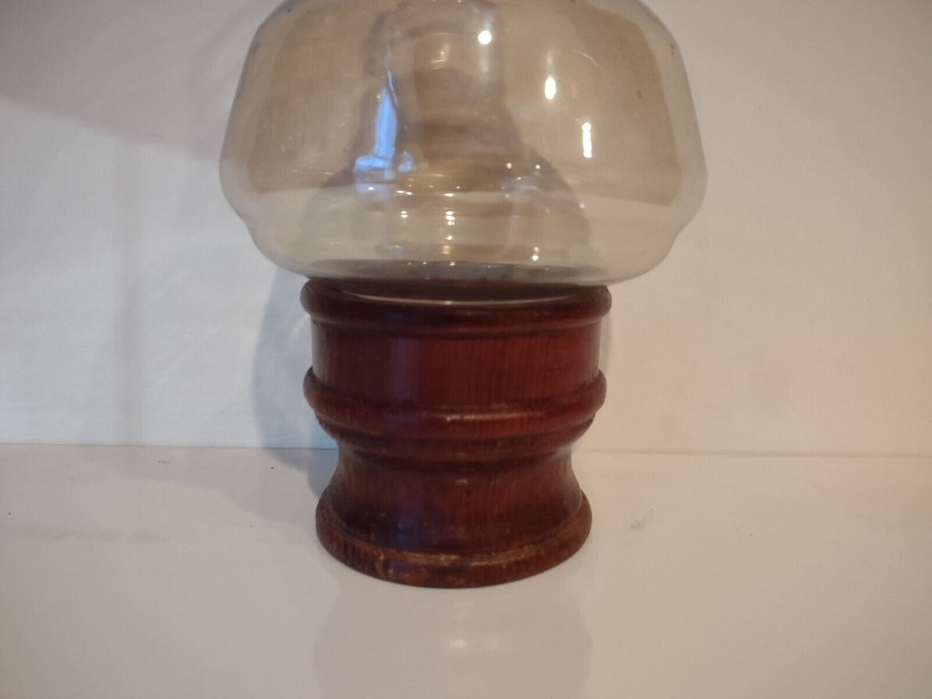 Vintage Hurricane Hollowick Liquid Candle Lamp Windsor Base Clear Hooded Globe