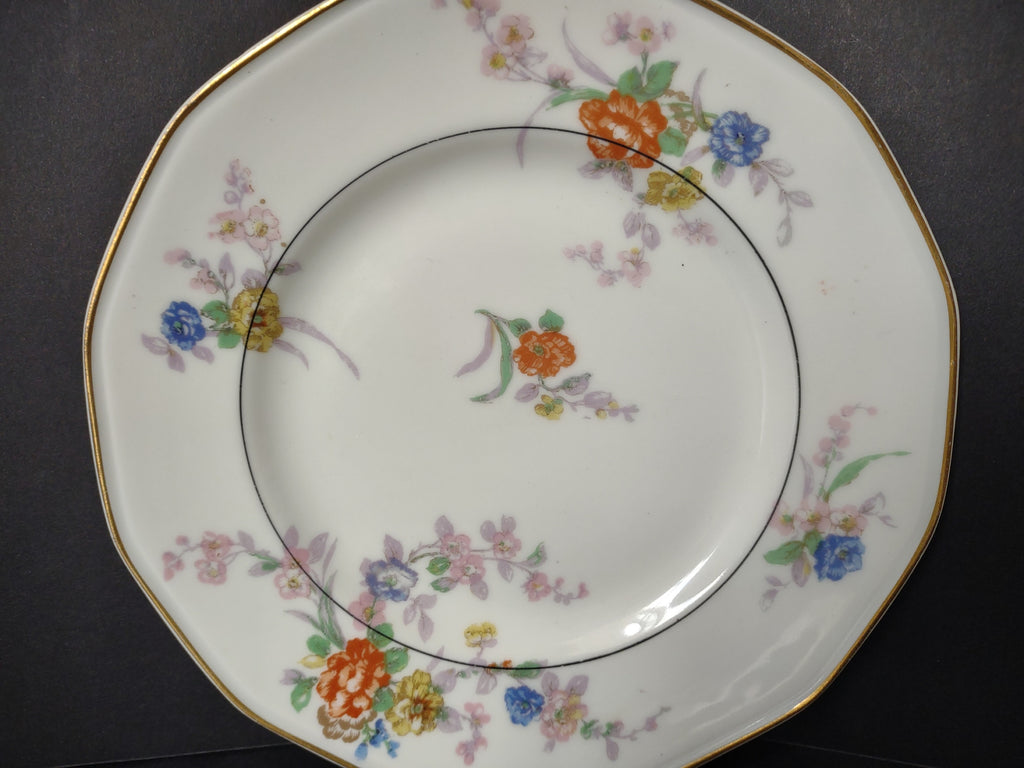 Vintage French Chic Haviland Limoges White Jewel Dessert Plate Floral (lot 804)