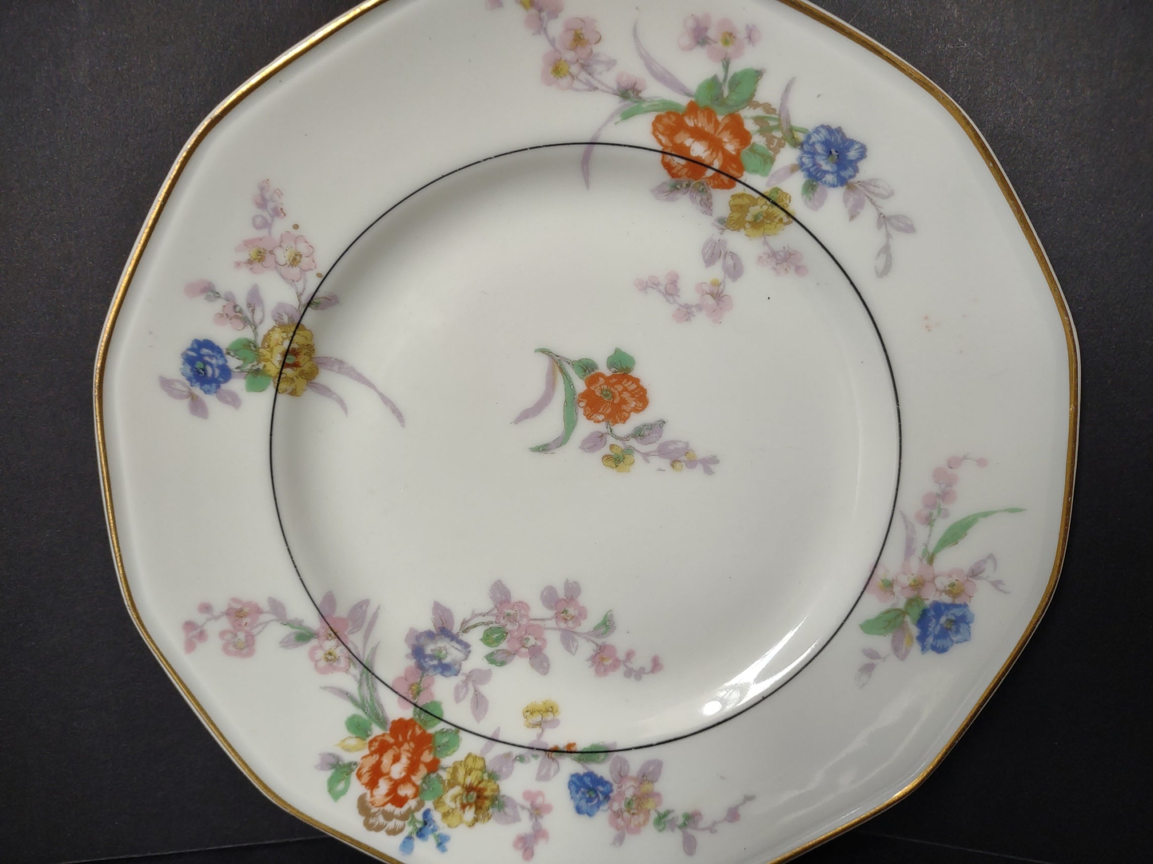 Vintage French Chic Haviland Limoges White Jewel Dessert Plate Floral (lot 804)