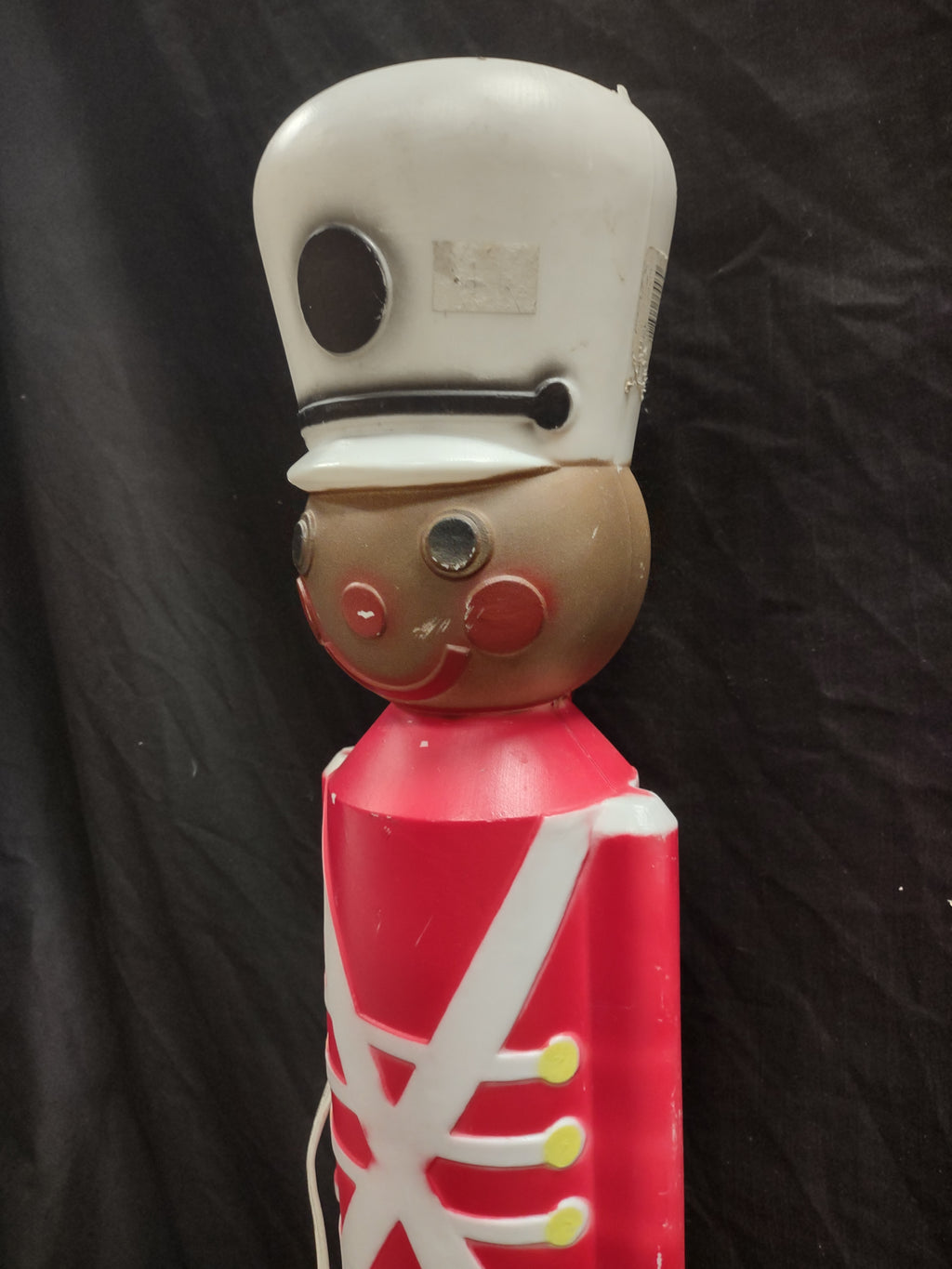 Vintage Christmas Blow Mold Nutcracker Soldier Black (lot 2326)