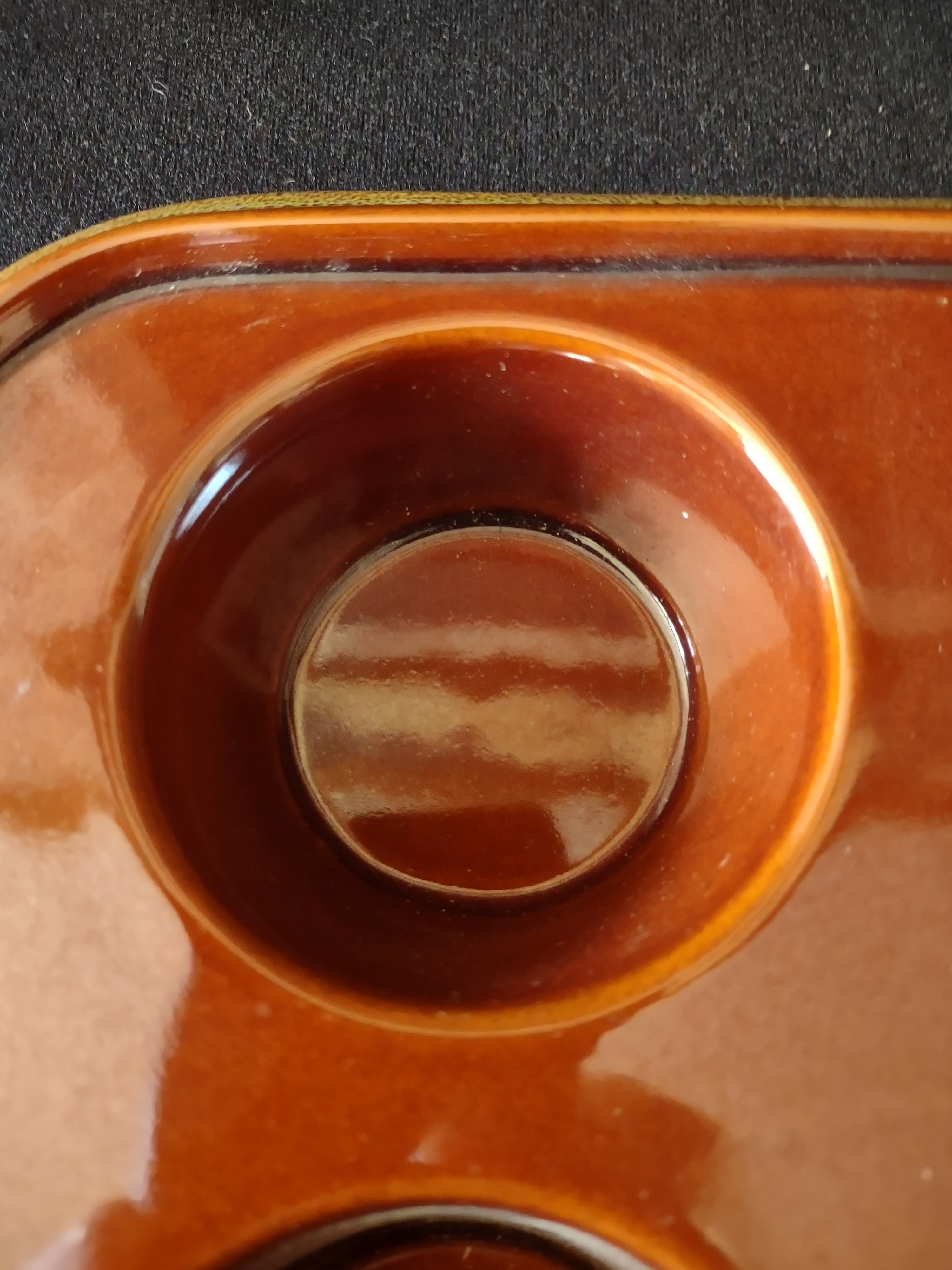 Paula Dean 6 Cup Stoneware Muffin Pan Green Brown (Lot 5311)