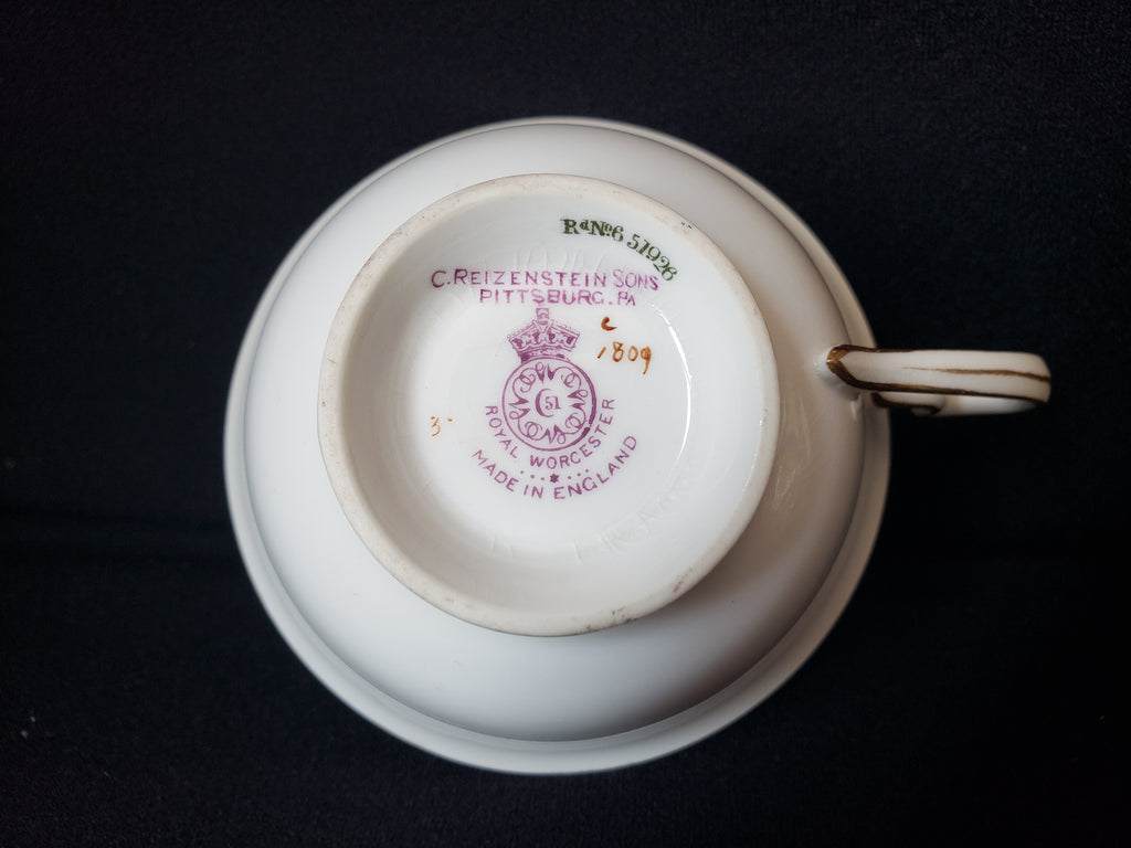 Vintage Royal Worcester Reizenstein Sons Pink Rose Tea Cup ONLY (lot 2055)