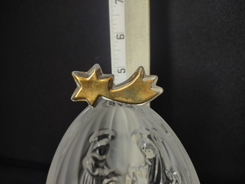 Mikasa Golden Stars Nativity Scene Glass 5" (lot 1581)