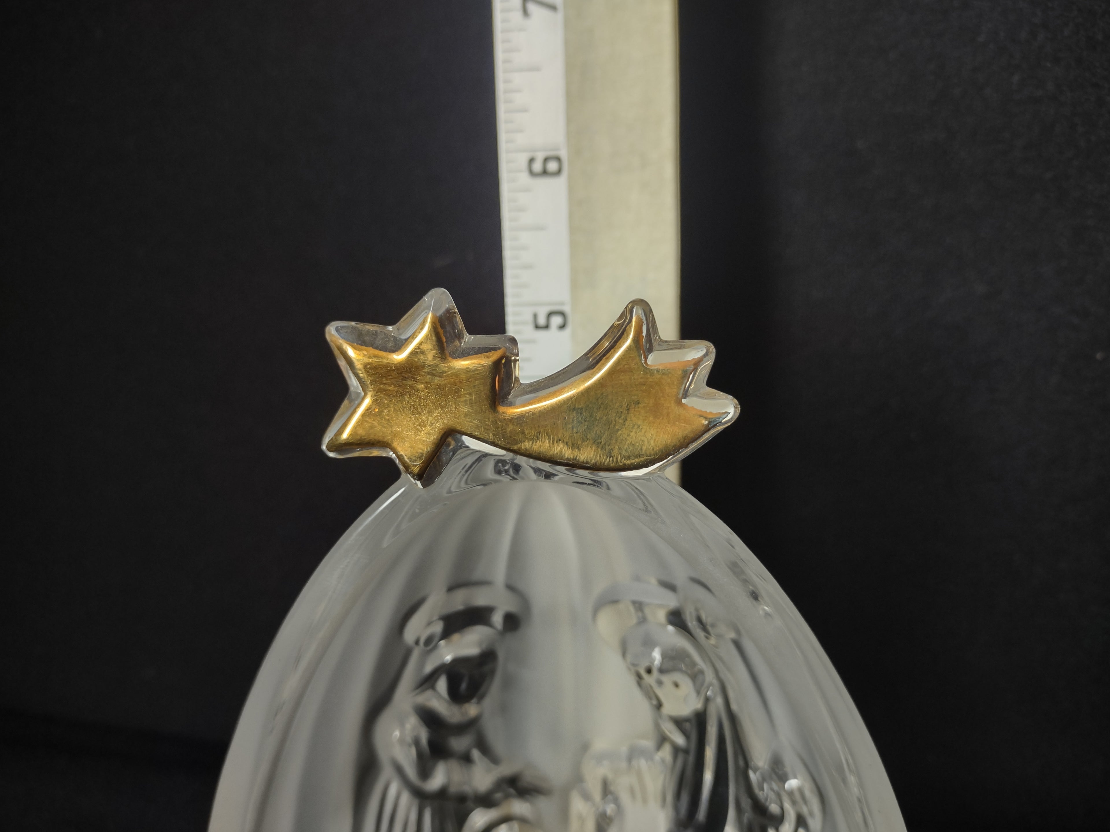 Mikasa Golden Stars Nativity Scene Glass 5" (lot 1581)