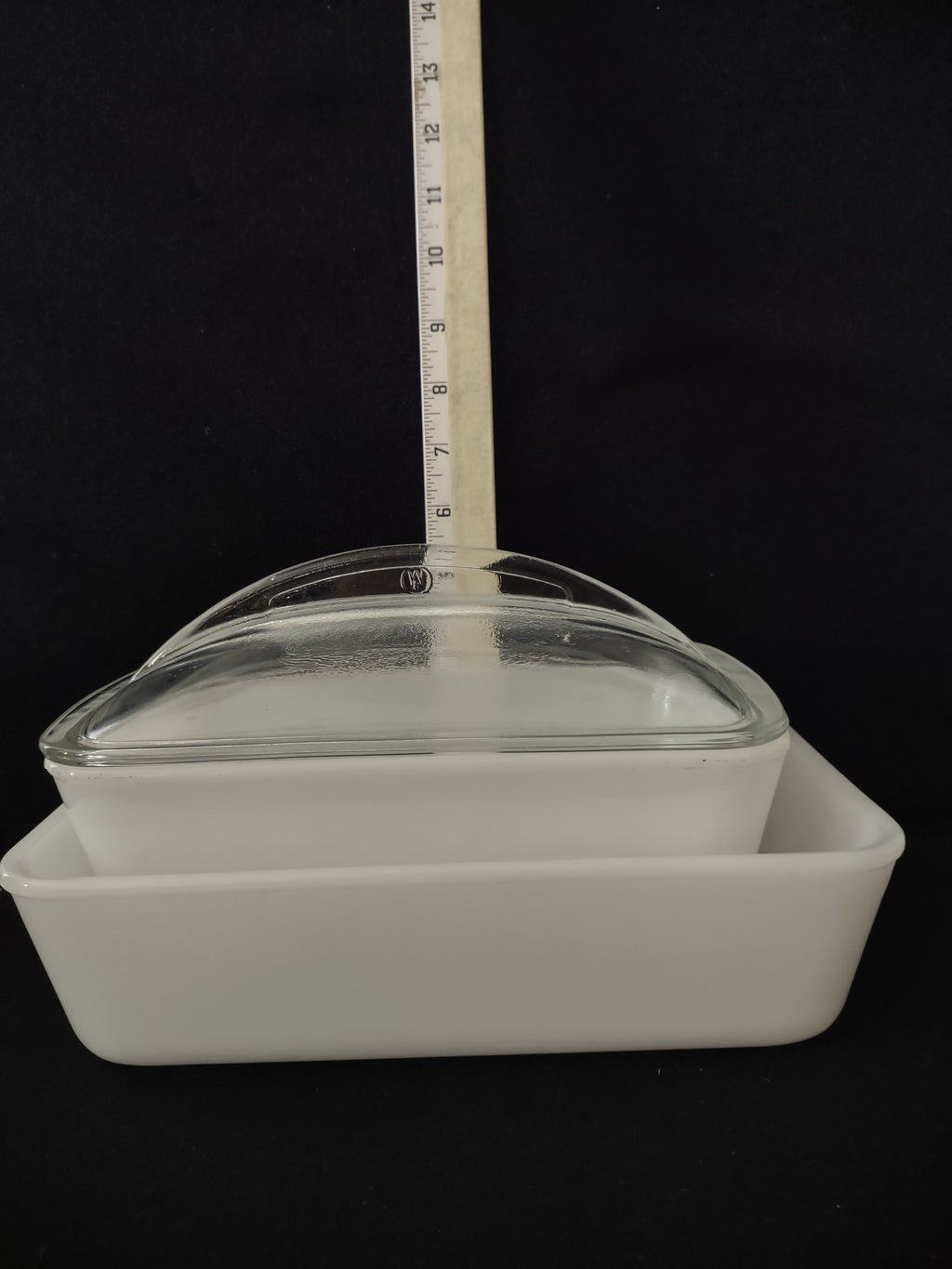 Vintage Westinghouse Milk Glass Loaf & Casserole Dish One Lid ONLY (Lot 3095)