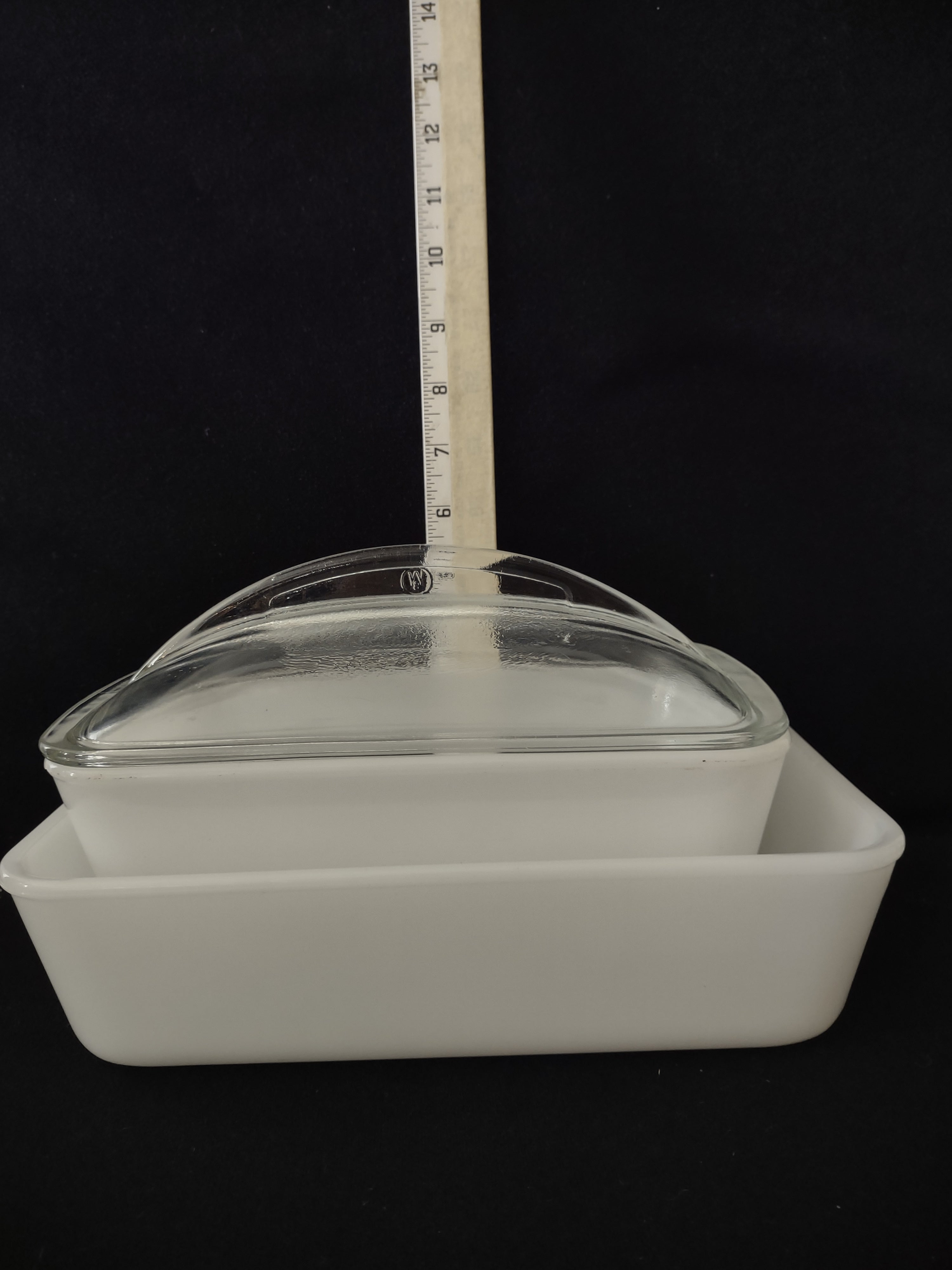 Vintage Westinghouse Milk Glass Loaf & Casserole Dish One Lid ONLY (Lot 3095)