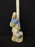 Vintage Homco Ceramic Farmer Woman Feeding Sheep (Lot 3921)