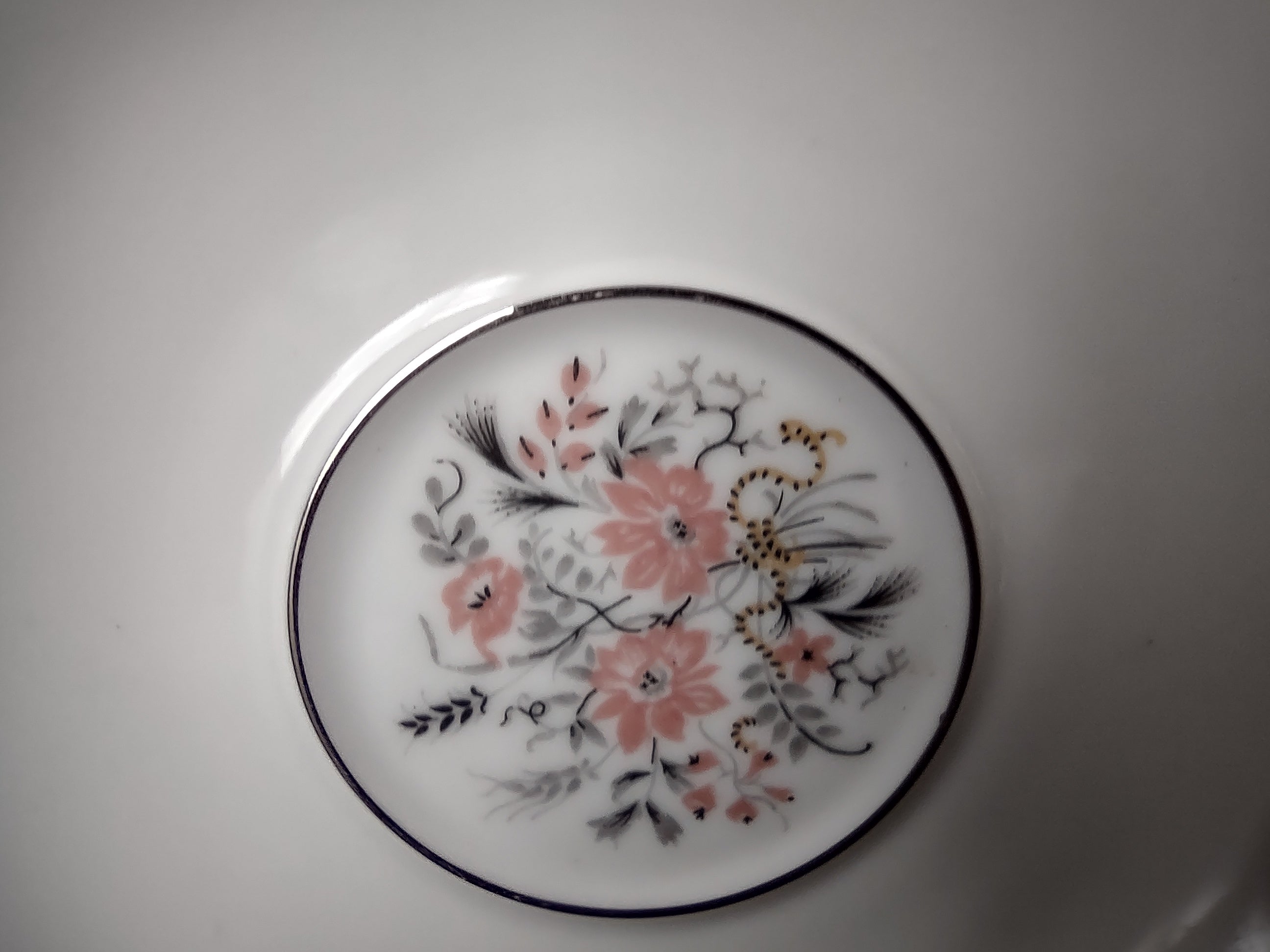 Haviland France Limoges Saucer ONLY Floradora Platinum Trim (lot 976)