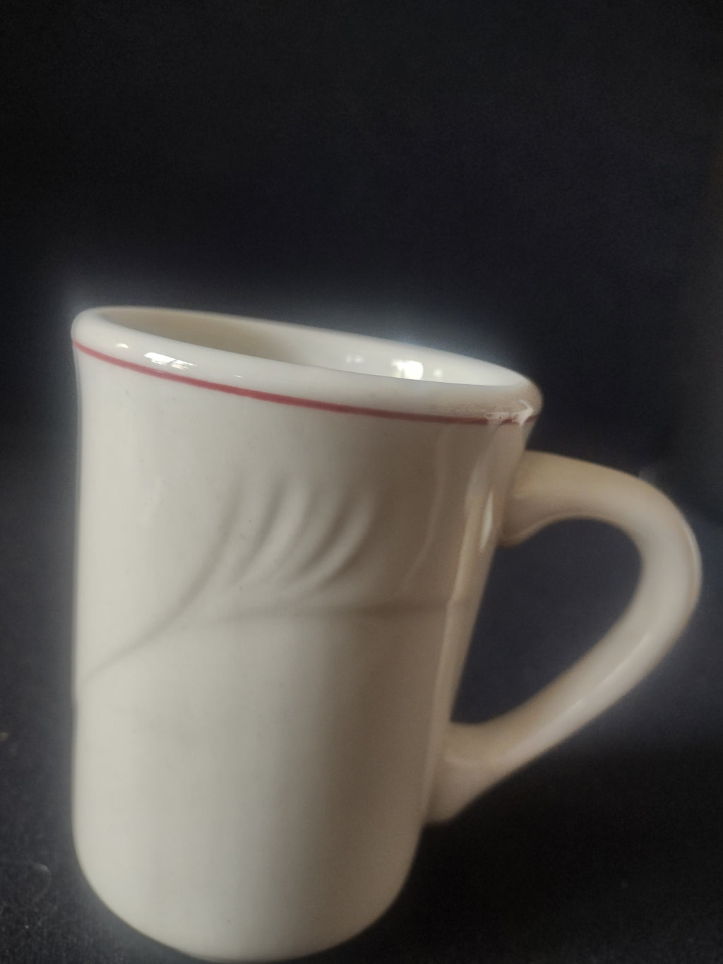 Vintage Oneida Espree Restaurant Ware Coffee Mug Red Stripe Set Of 3 (Lot 5298)