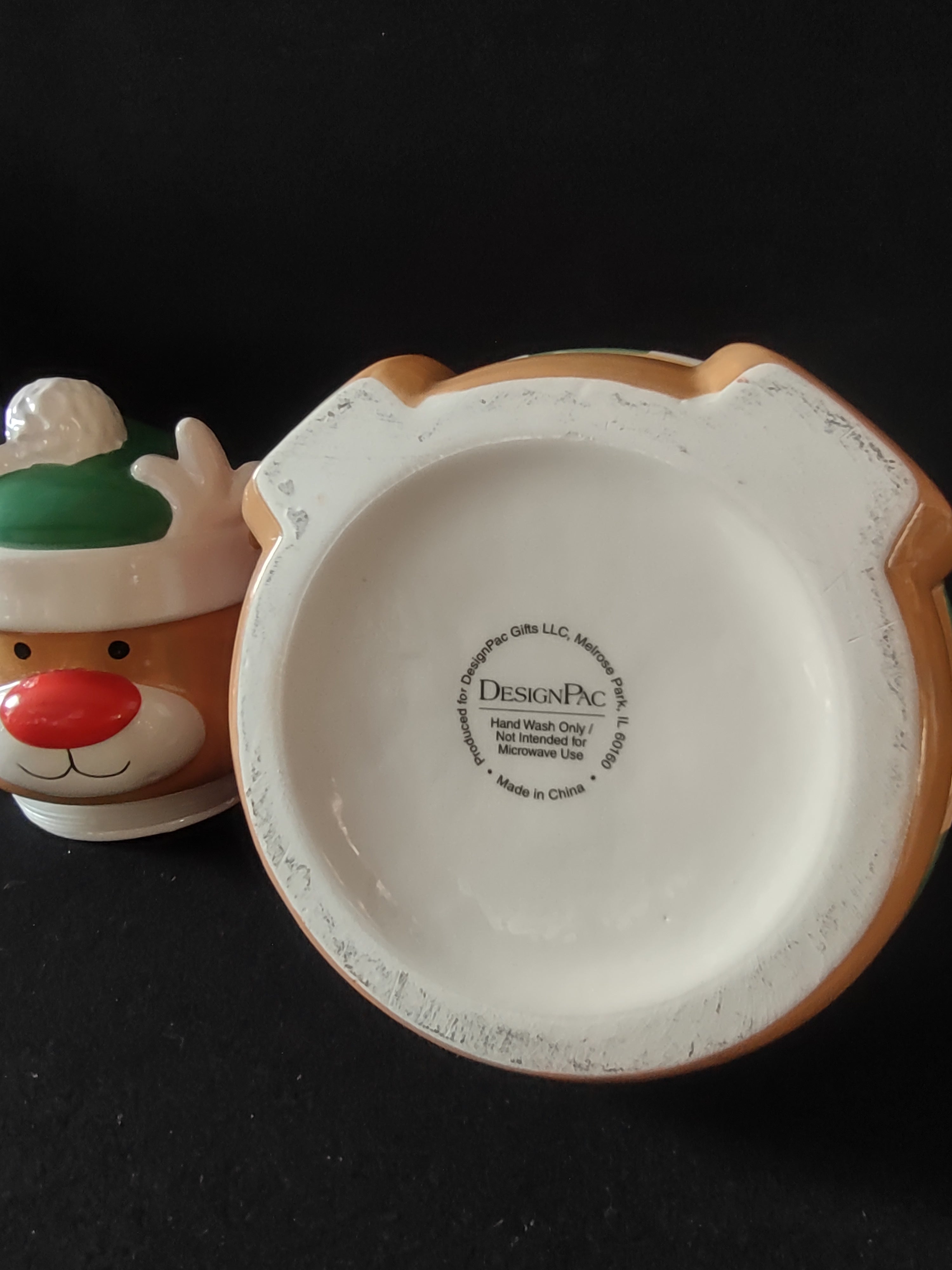 Christmas Bear Reindeer Cookie Jar( lot 3412)