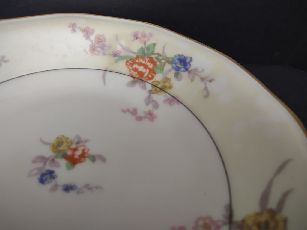 Haviland Limoges Yellow Jewel 6 x Cream Soup Bowl Floral (lot 816)
