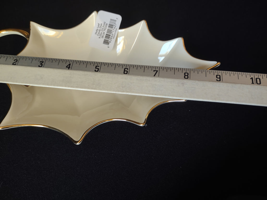 Lenox Christmas Holly Leaf Candy Dish (lot 1668)