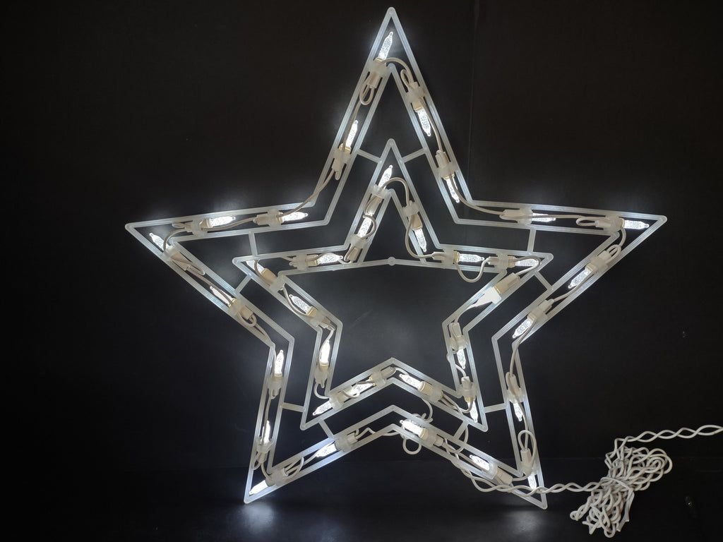Christmas Star 35 LED Illumination Lights Mantle Window 16" Sculpture (lot 2759)