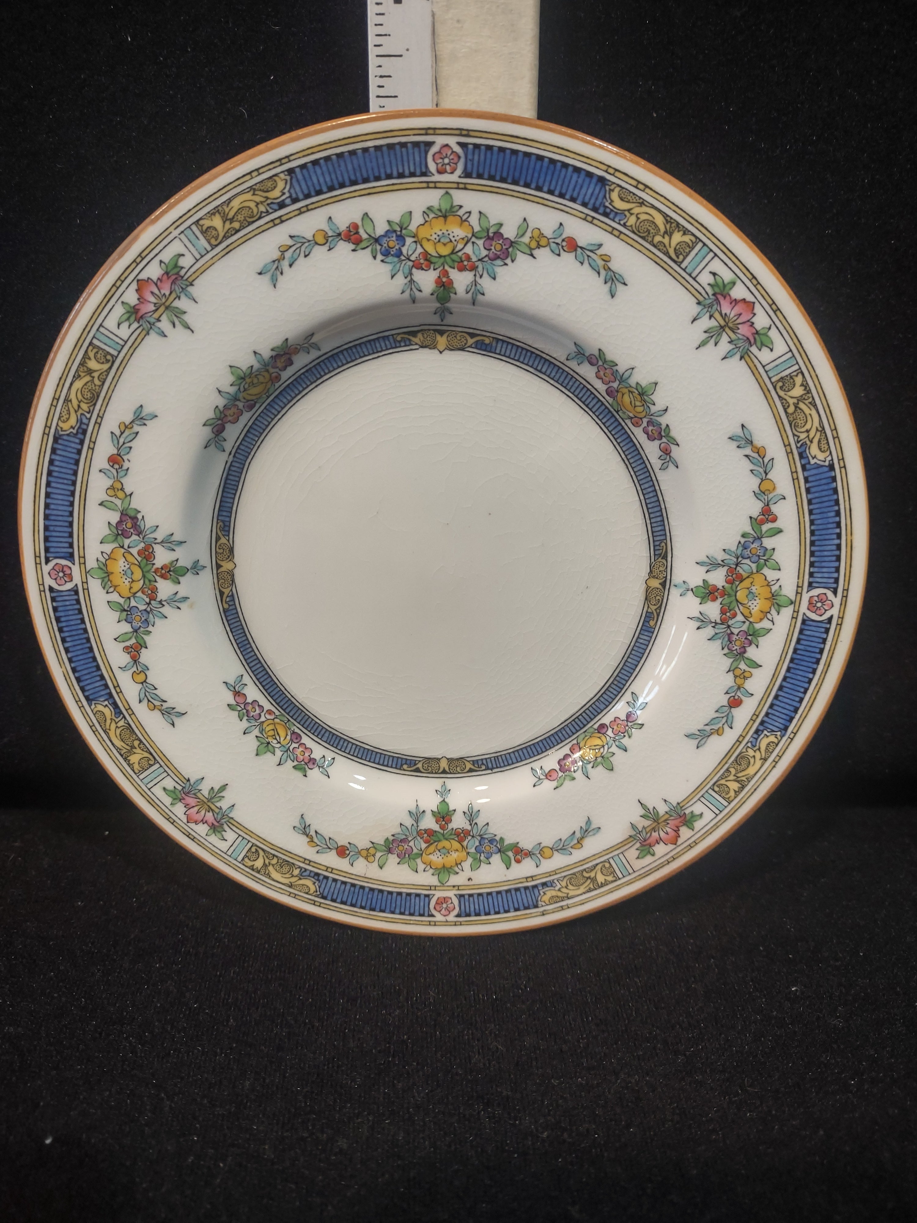 Vintage Minton Princess Bread Butter Plate Bone China Yellow Blue (Lot 5500)