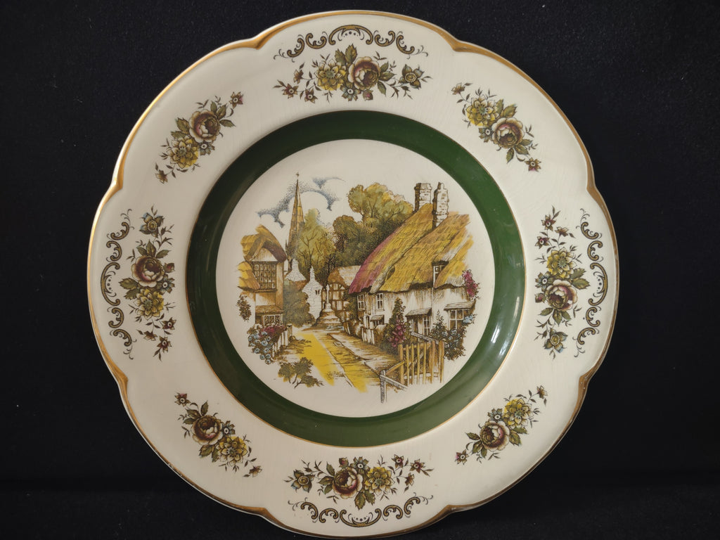 Vintage Wood & Sons Ascot English Village Scene Cottagecore Plate [#5848]