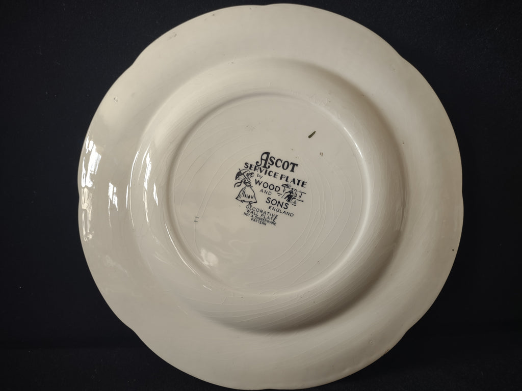 Vintage Wood & Sons Ascot English Village Scene Cottagecore Plate [#5848]
