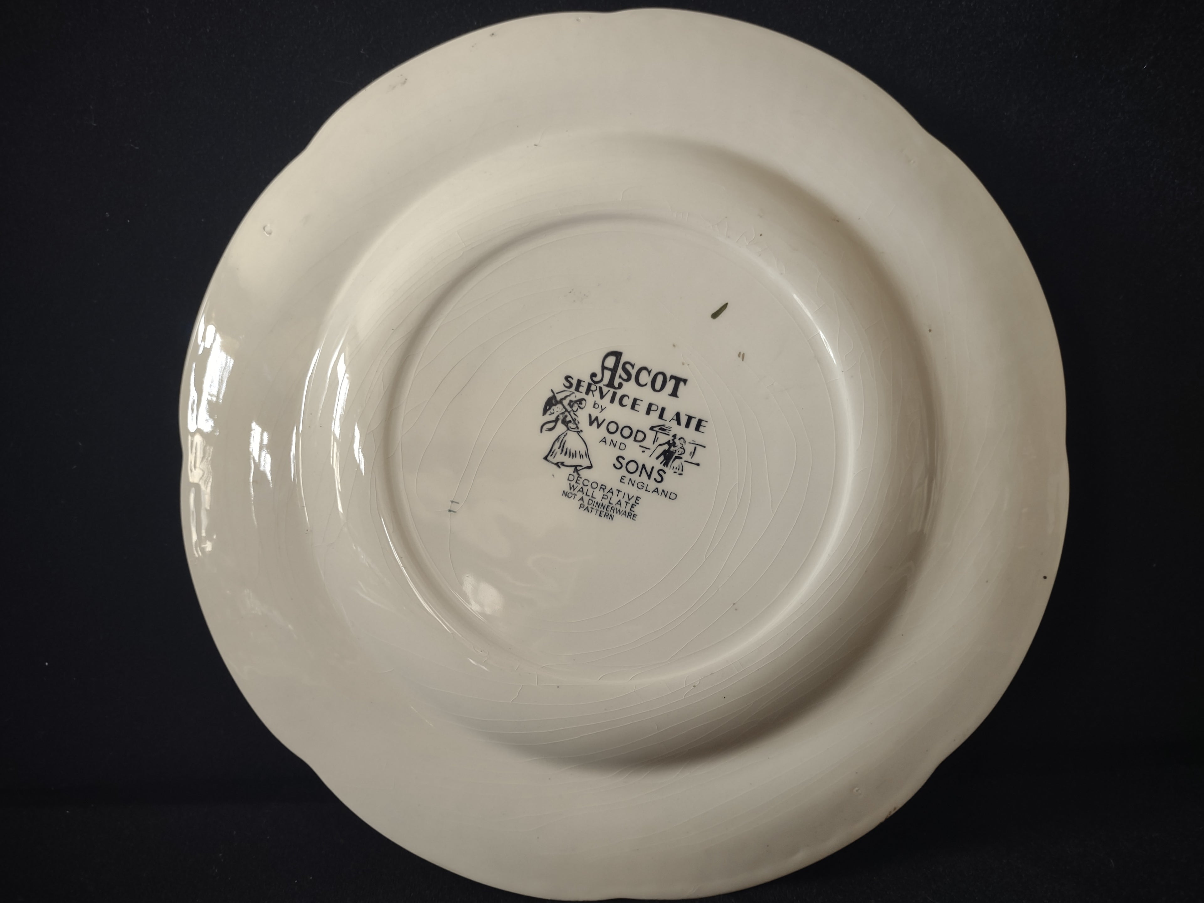 Vintage Wood & Sons Ascot English Village Scene Cottagecore Plate [#5848]