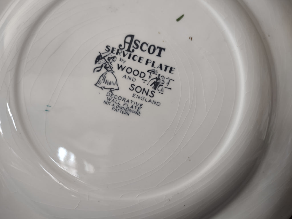 Vintage Wood & Sons Ascot English Village Scene Cottagecore Plate [#5848]