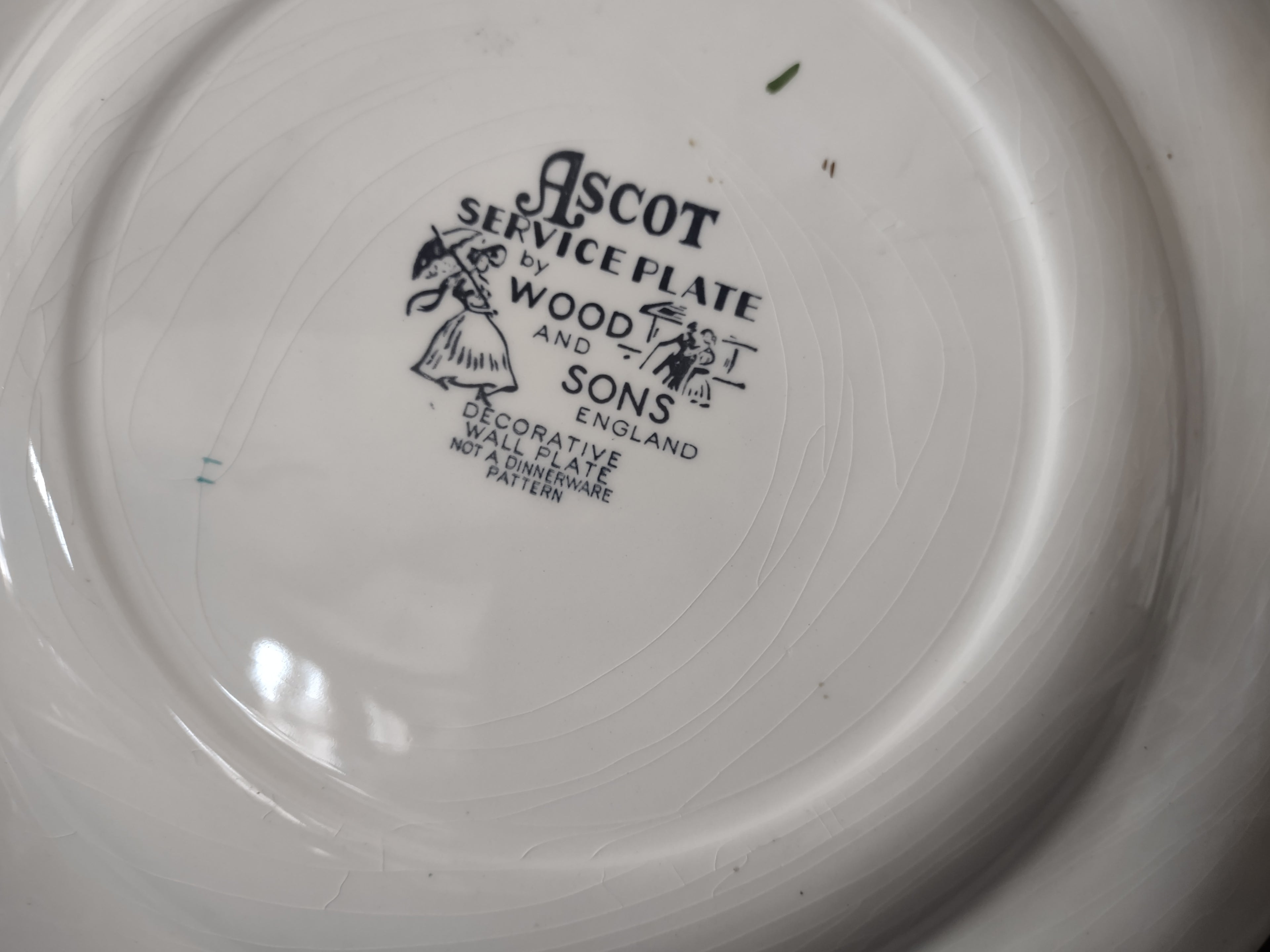 Vintage Wood & Sons Ascot English Village Scene Cottagecore Plate [#5848]