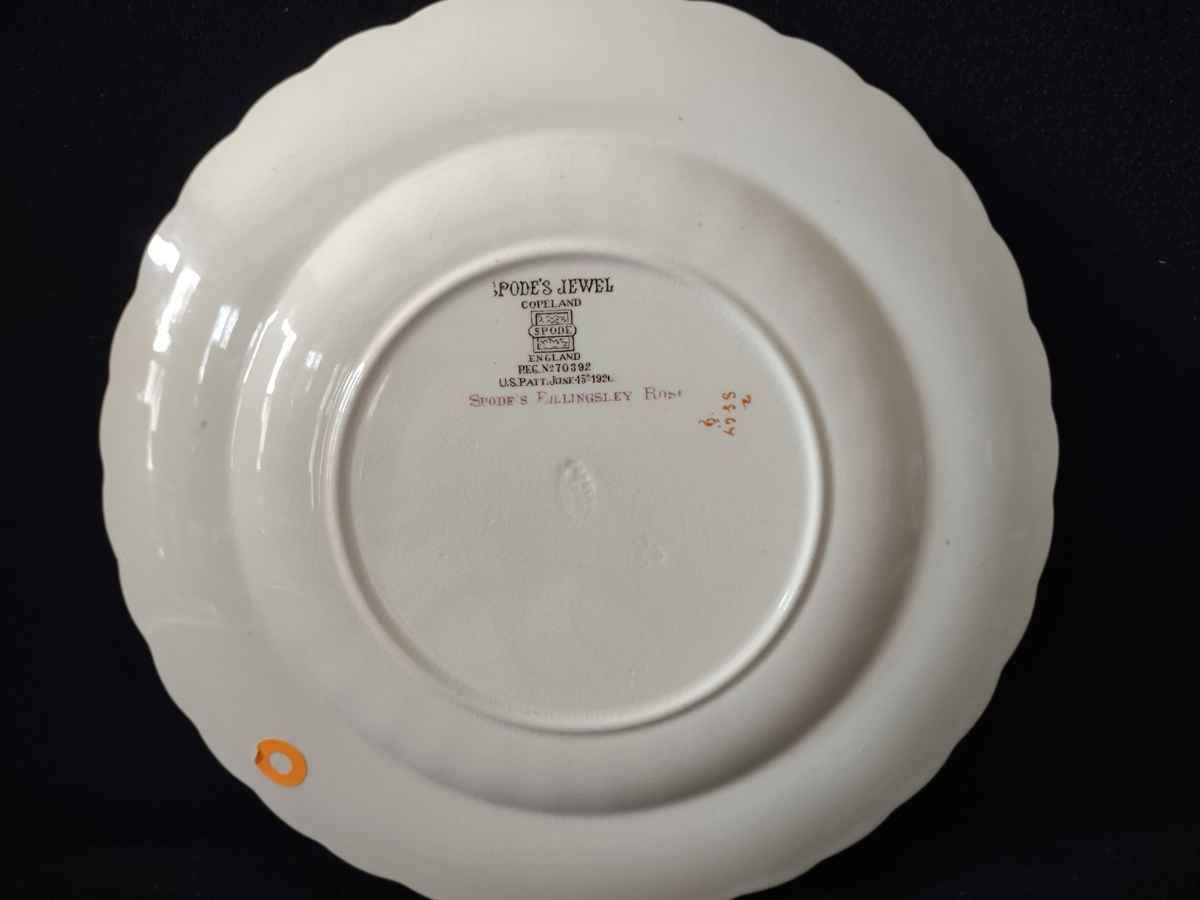 Vintage Spode's Jewel Billingsley Rose Plate Copeland Cottagecore [5849]