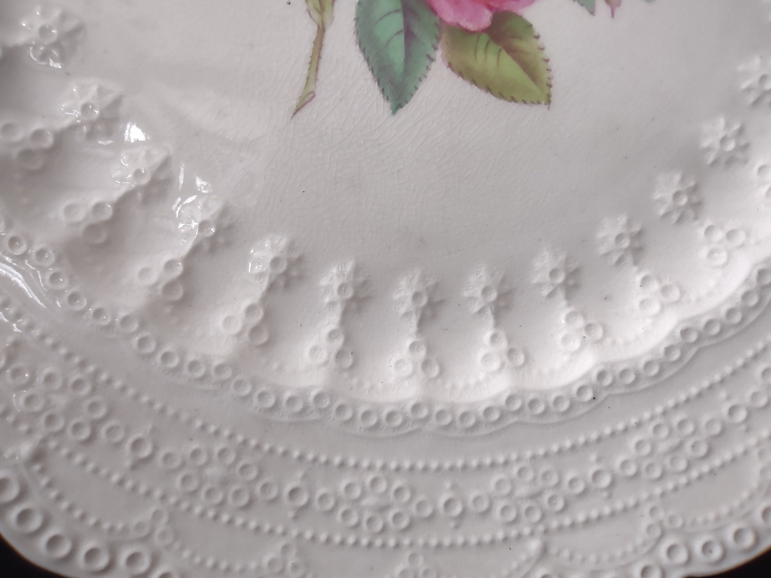 Vintage Spode Jewel Copeland Billingsley Rose Red Stamp Plate [5850]